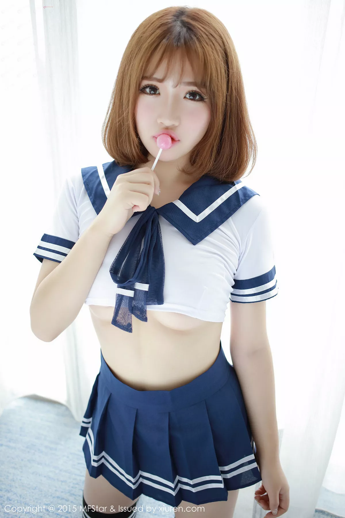 秀人集.com_[MFStar模范学院]Vol.020_嫩模徐cake性感高腰水手服半露豪乳甜蜜诱惑写真52P