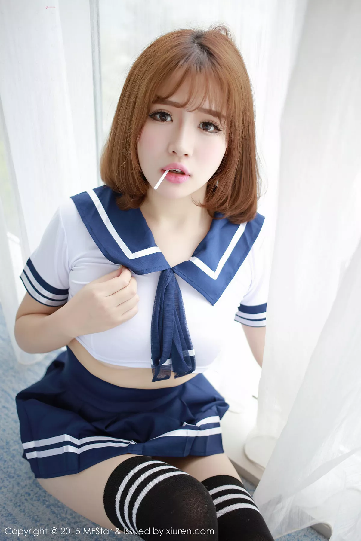 秀人集.com_[MFStar模范学院]Vol.020_嫩模徐cake性感高腰水手服半露豪乳甜蜜诱惑写真52P