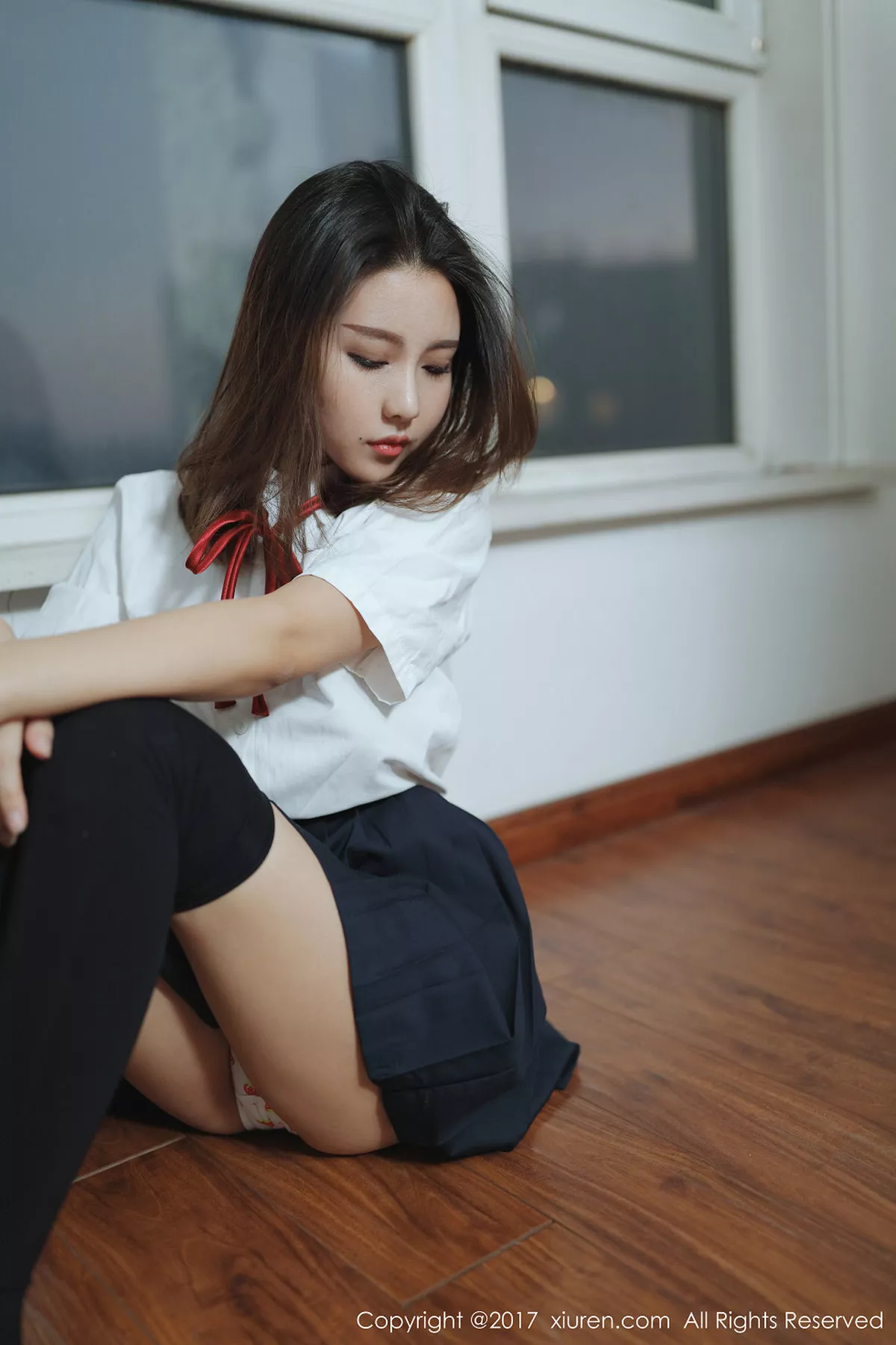 秀人集.com_[XiuRen秀人网]No.726_嫩模小魔女奈奈性感学生装秀真空美乳草莓内裤迷人写真42P