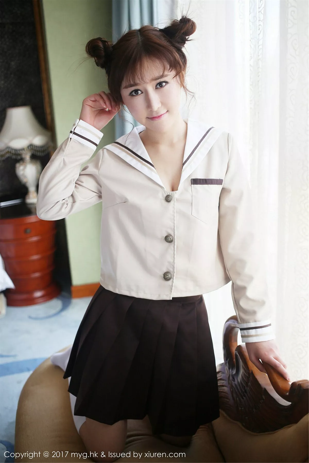 秀人集.com_[MyGirl美媛馆]Vol.247_新人嫩模小珂luka居家大床上蕾丝内裤秀翘臀纯白诱惑写真56P