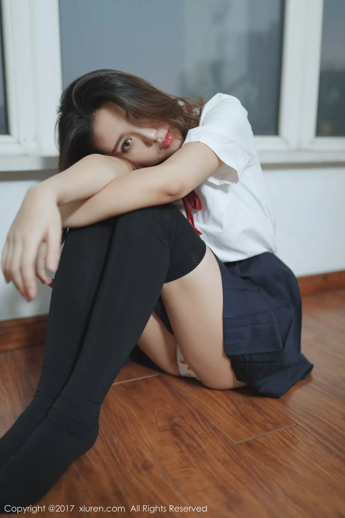 秀人集.com_[XiuRen秀人网]No.726_嫩模小魔女奈奈性感学生装秀真空美乳草莓内裤迷人写真42P