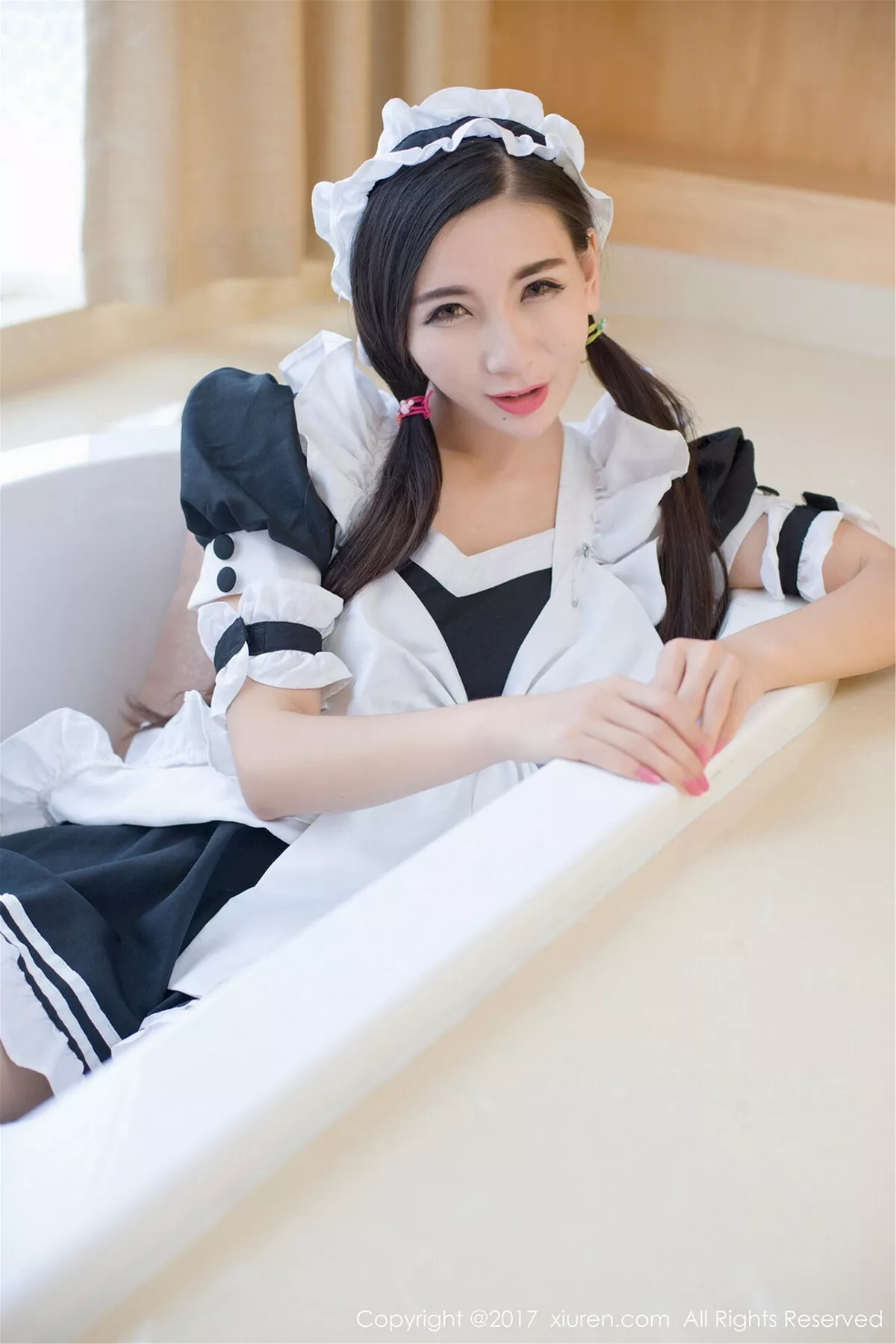 秀人集.com_[XiuRen秀人网]No.759_嫩模赵颖白色高叉连体内衣+浴缸里性感女仆装完美诱惑写真65P