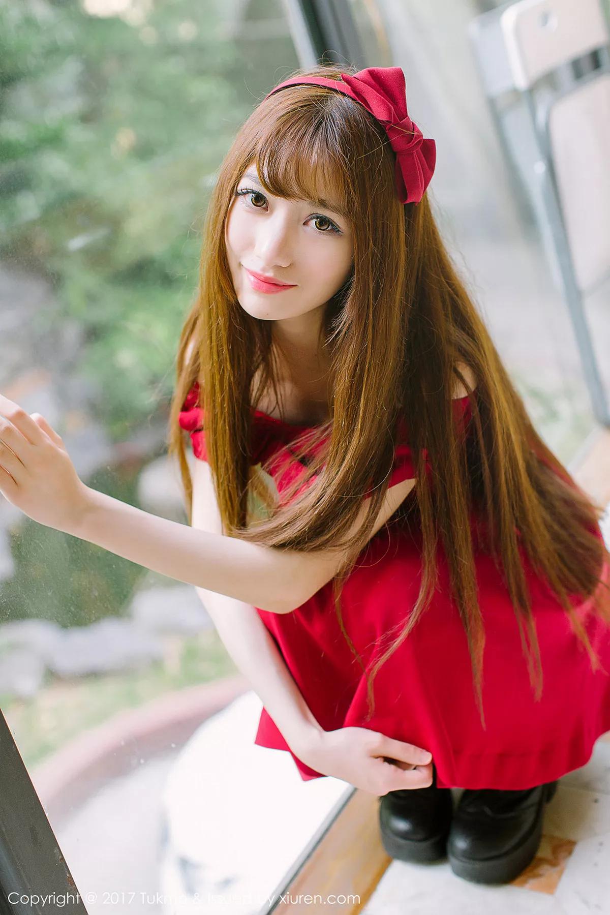 秀人集.com_[Tukmo兔几盟]Vol.094_嫩模赵乃莹性感学生装及成熟红色连身裙清爽迷人写真33P