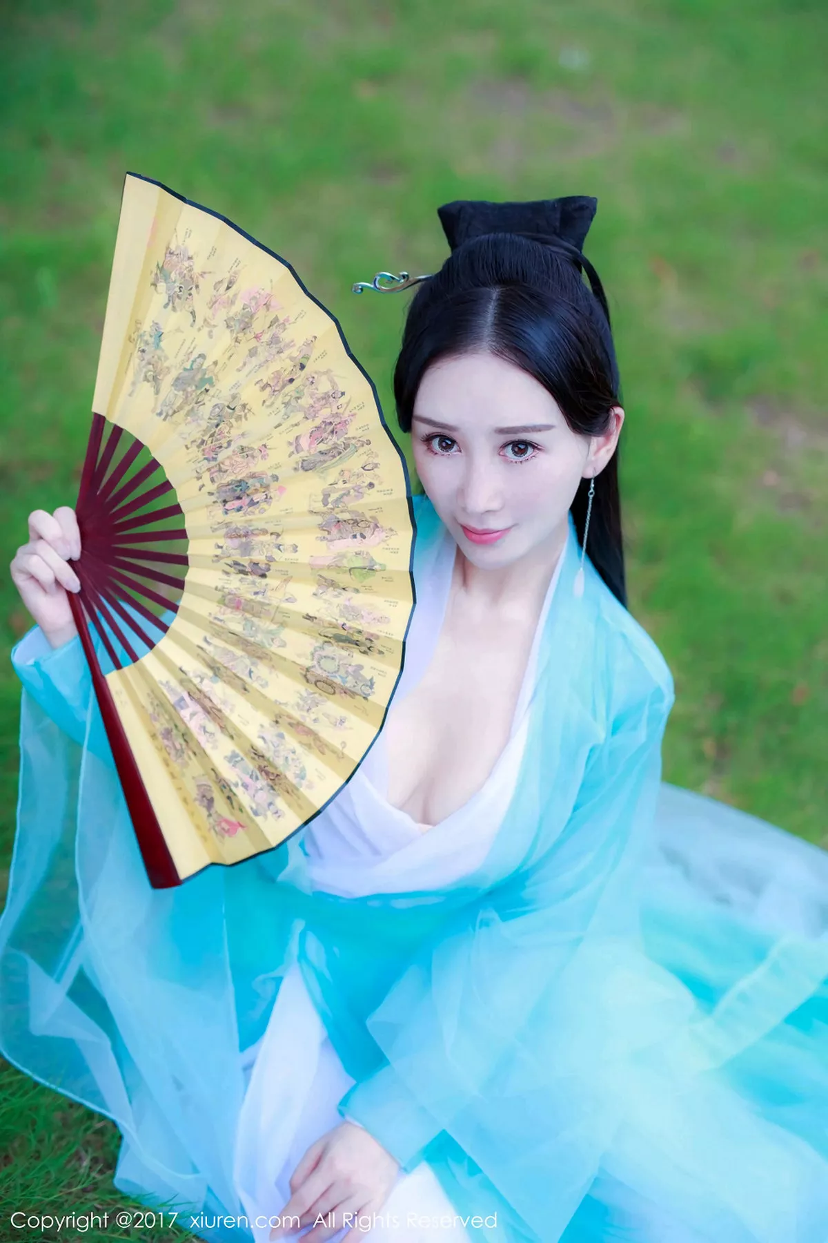 秀人集.com_[XiuRen秀人网]No.804_嫩模邹晶晶古典装粉色薄纱裙半脱血滴子遮点豪乳诱惑写真57P