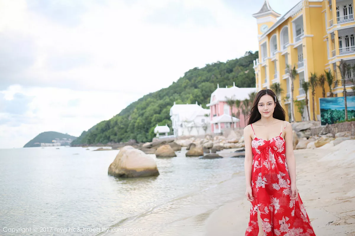 秀人集.com_[MyGirl美媛馆]Vol.264_嫩模唐琪儿il越南旅拍波西米亚风红色吊带裙性感写真51P