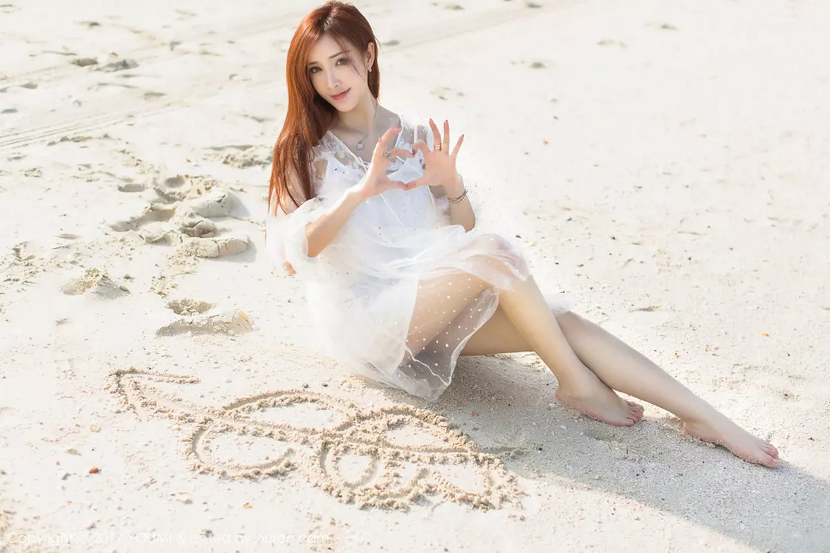 秀人集.com_[YouMi尤蜜荟]Vol.092_嫩模土肥圆矮挫穷海边沙滩清新唯美风彩色长裙性感写真44P