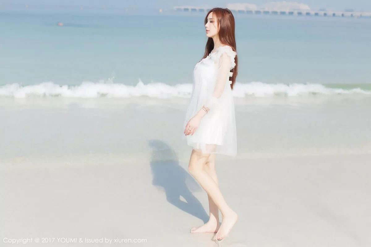 秀人集.com_[YouMi尤蜜荟]Vol.092_嫩模土肥圆矮挫穷海边沙滩清新唯美风彩色长裙性感写真44P