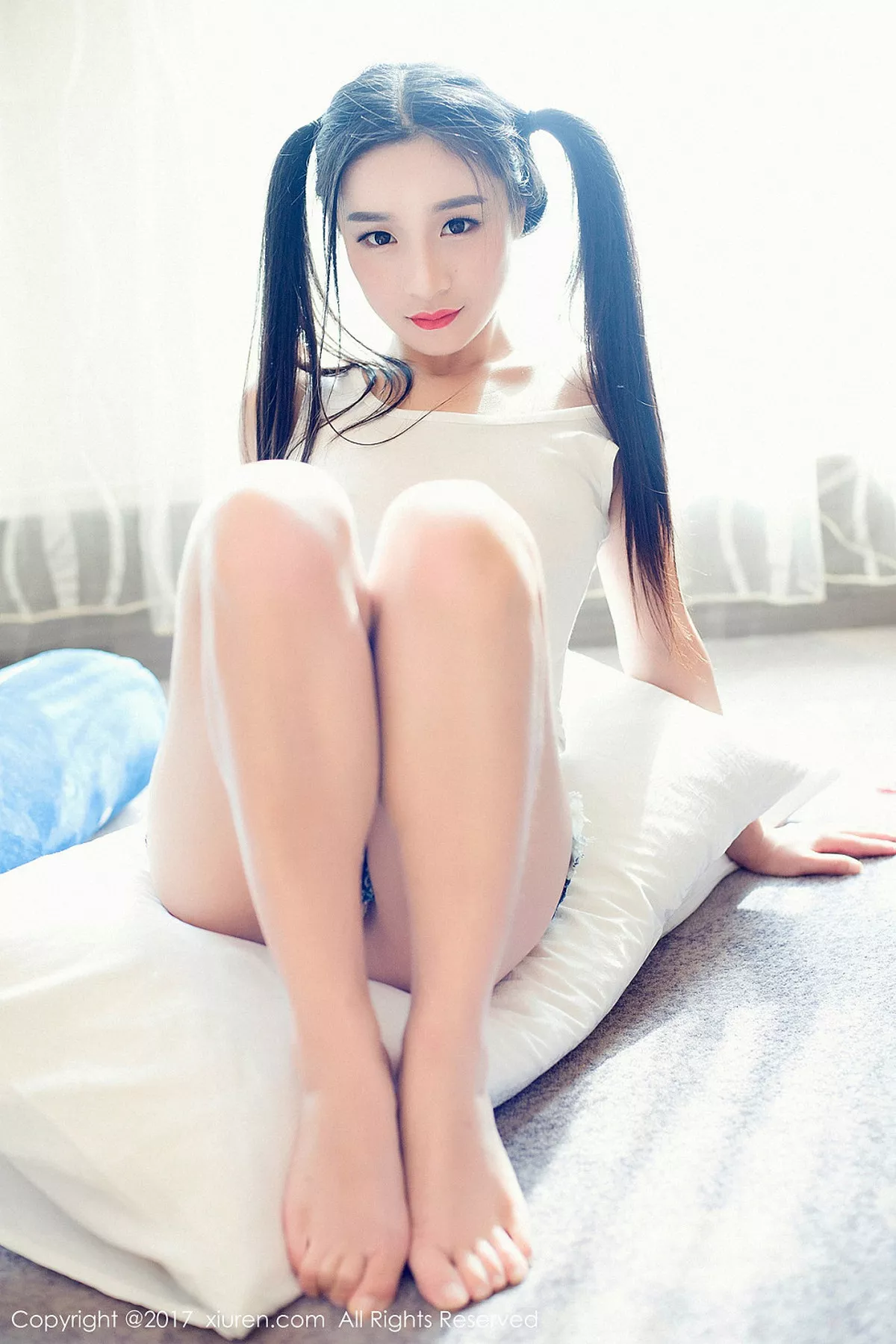 秀人集.com_[XiuRen秀人网]No.883_嫩模绮梦Cherish齐逼牛仔裤配白色内衣紧身秀完美身材写真46P