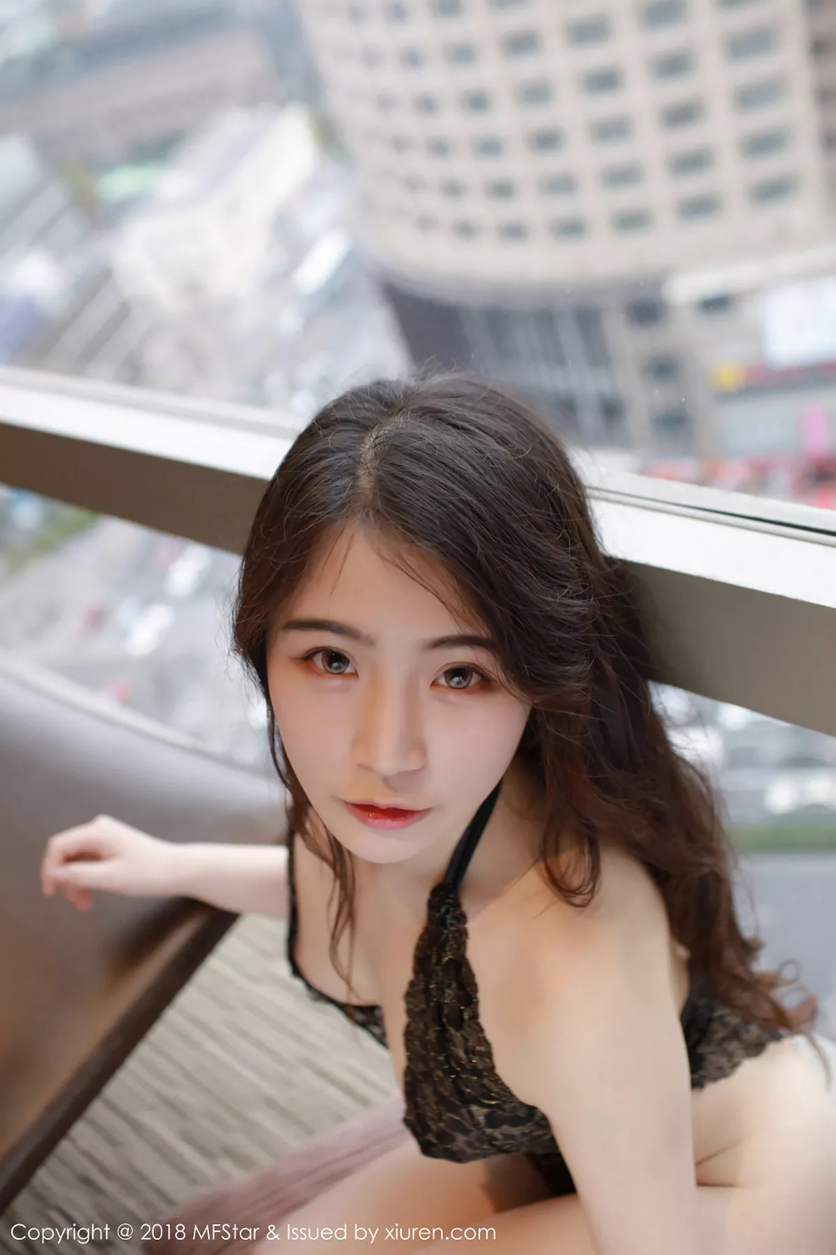 秀人集.com_[MFStar模范学院]Vol.118_嫩模宅兔兔黑色连体蕾丝情趣内衣缕空透视诱惑写真41P