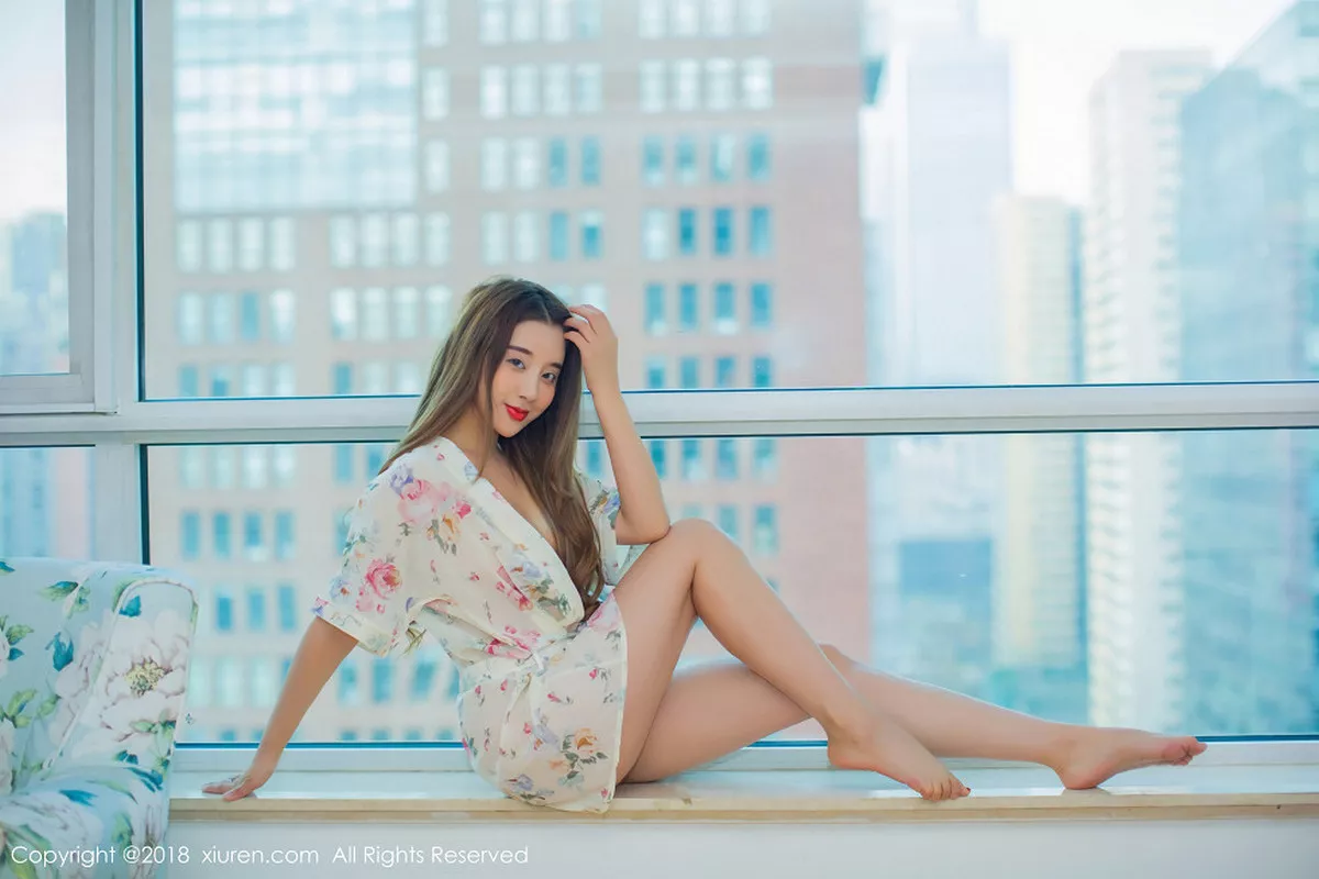 秀人集.com_[XiuRen秀人网]No.907_嫩模筱慧居家绿色吊带连身裙+真空花色衬衣秀完美身材写真60P