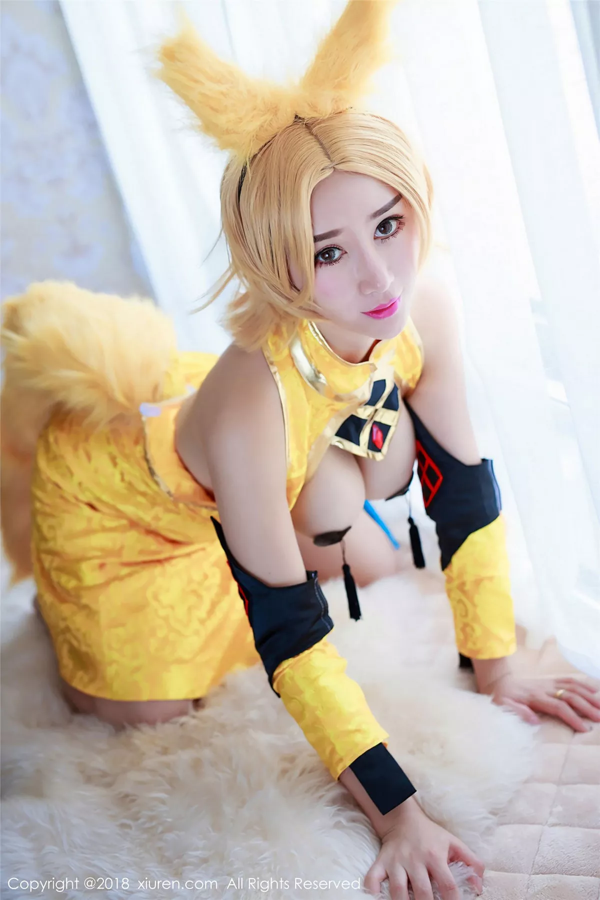 秀人集.com_[XiuRen秀人网]No.937_嫩模邹晶晶女王王者荣耀妲己COS大尺度露血滴子美乳诱惑写真44P