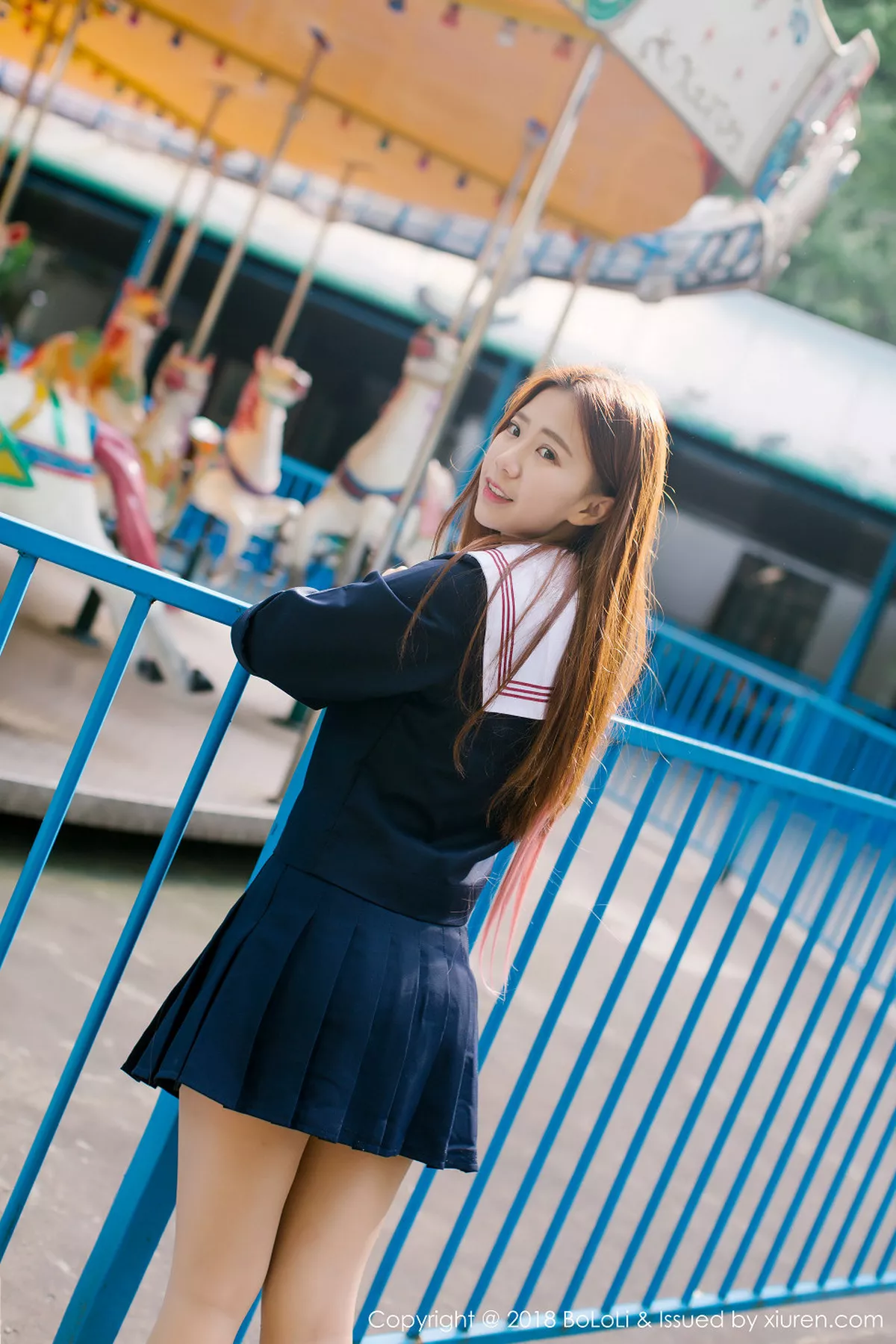 秀人集.com_[Tukmo兔几盟]Vol.107_嫩模董成丽清纯学生装游乐园外拍甜美笑容漂亮迷人写真42P