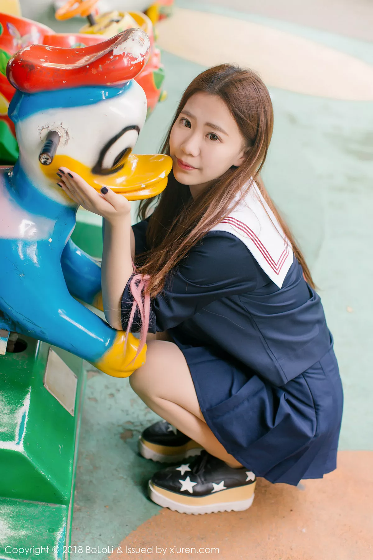 秀人集.com_[Tukmo兔几盟]Vol.107_嫩模董成丽清纯学生装游乐园外拍甜美笑容漂亮迷人写真42P