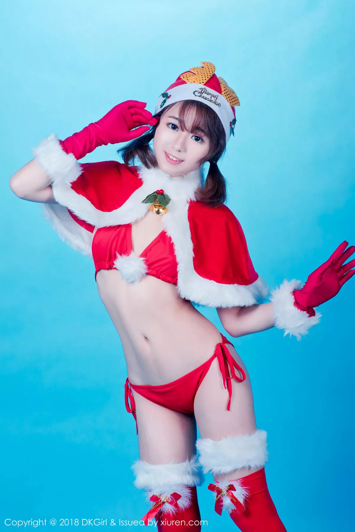 秀人集.com_[DKGirl御女郎]Vol.066_嫩模仓井优香红色圣诞女郎真空半露美乳遮点火辣诱惑写真55P