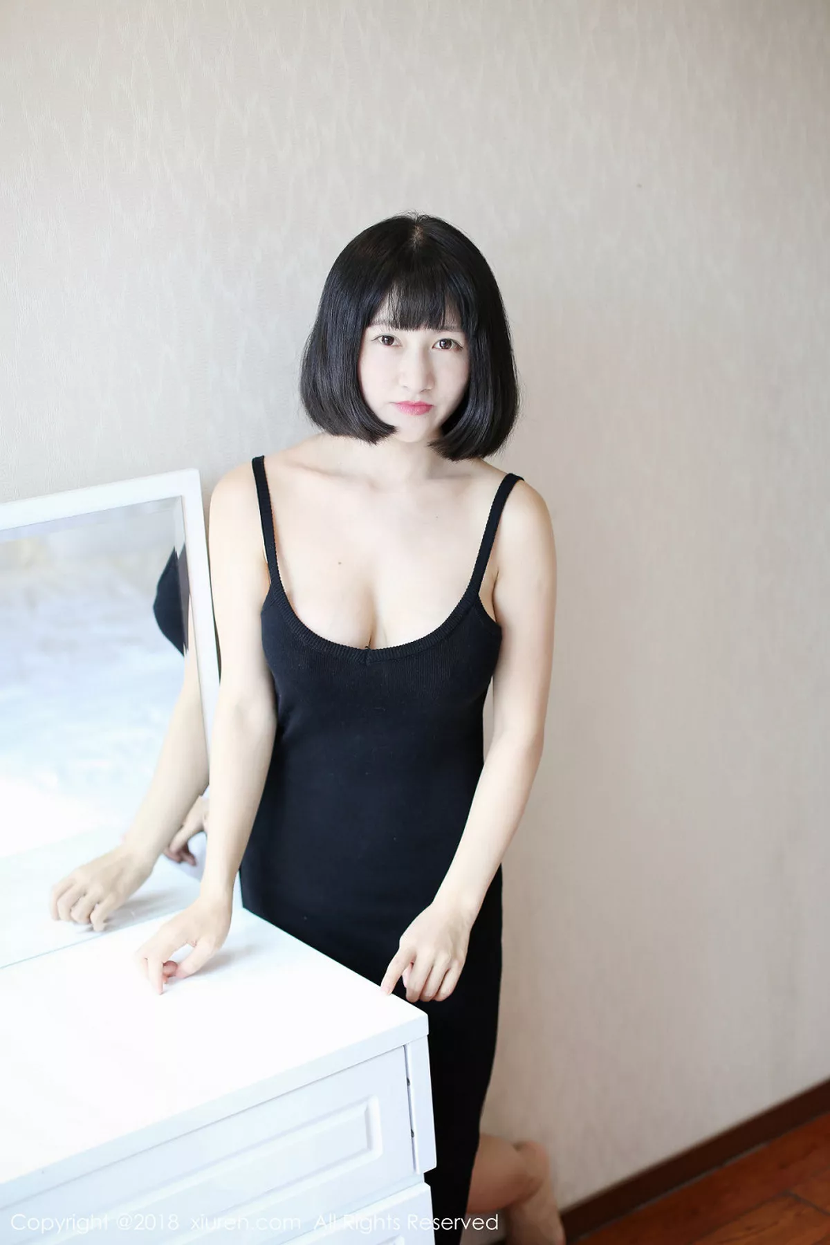 秀人集.com_[XiuRen秀人网]No.1001_嫩模小探戈居家私房白色内衣配牛仔短裙秀豪乳诱惑写真41P