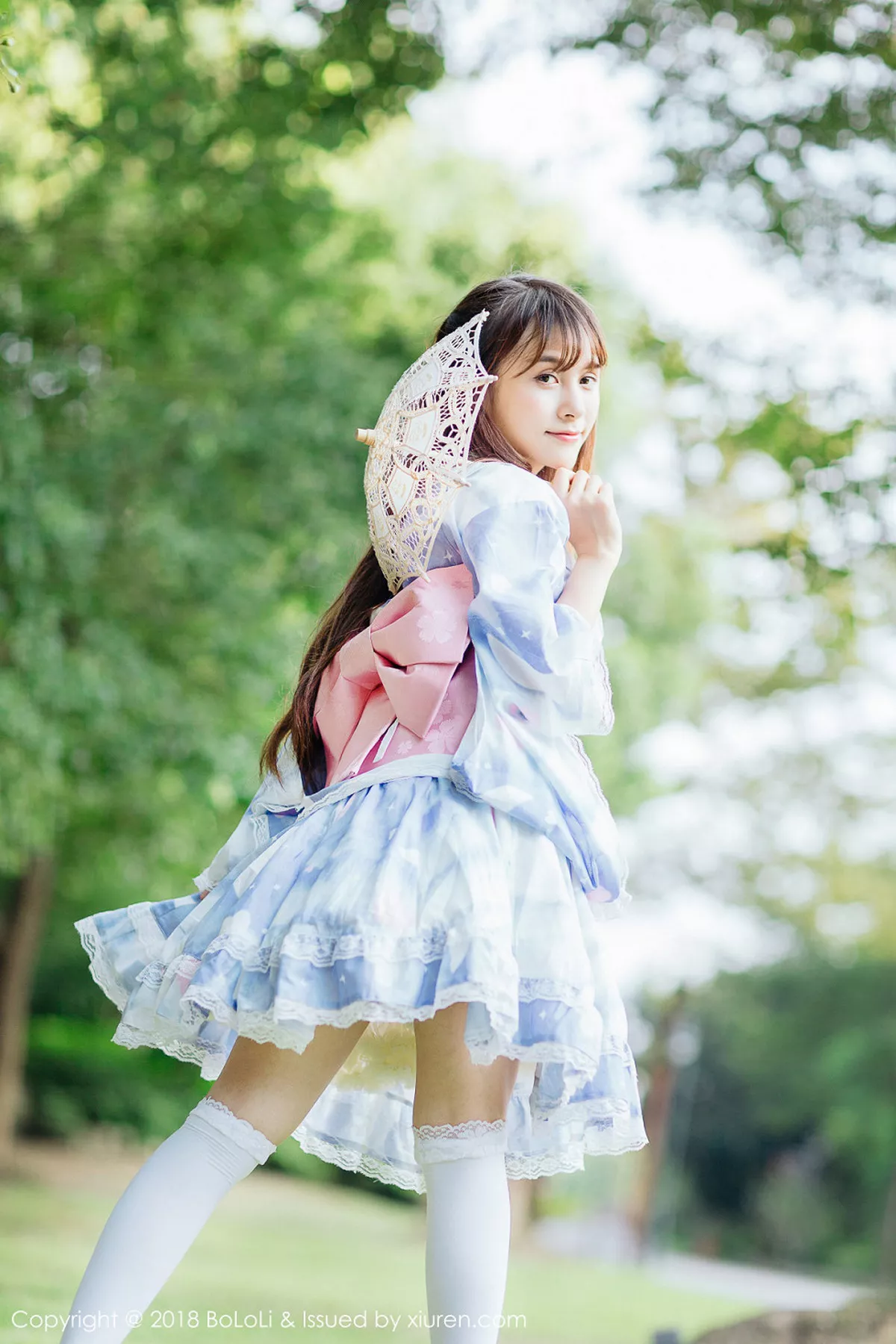 秀人集.com_[Tukmo兔几盟]Vol.118_嫩模夏美酱户外日系百花裙配白丝袜清新迷人写真61P