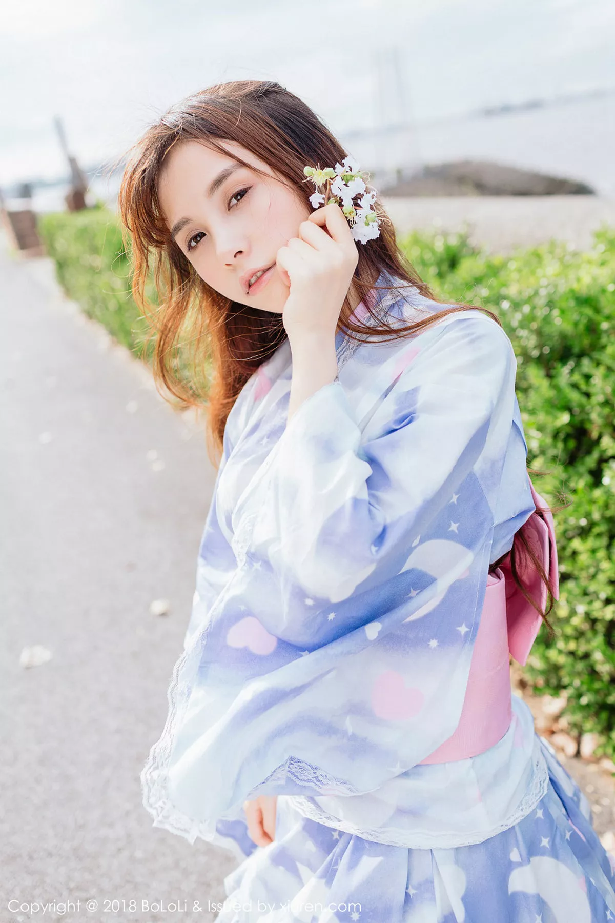 秀人集.com_[Tukmo兔几盟]Vol.118_嫩模夏美酱户外日系百花裙配白丝袜清新迷人写真61P