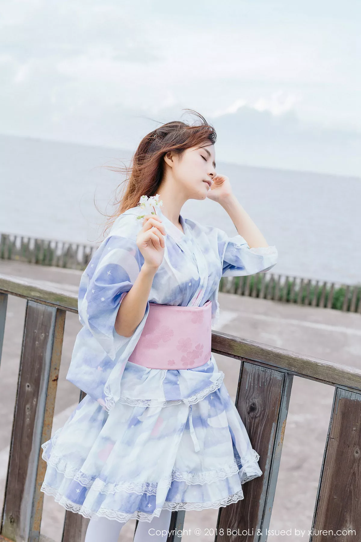 秀人集.com_[Tukmo兔几盟]Vol.118_嫩模夏美酱户外日系百花裙配白丝袜清新迷人写真61P