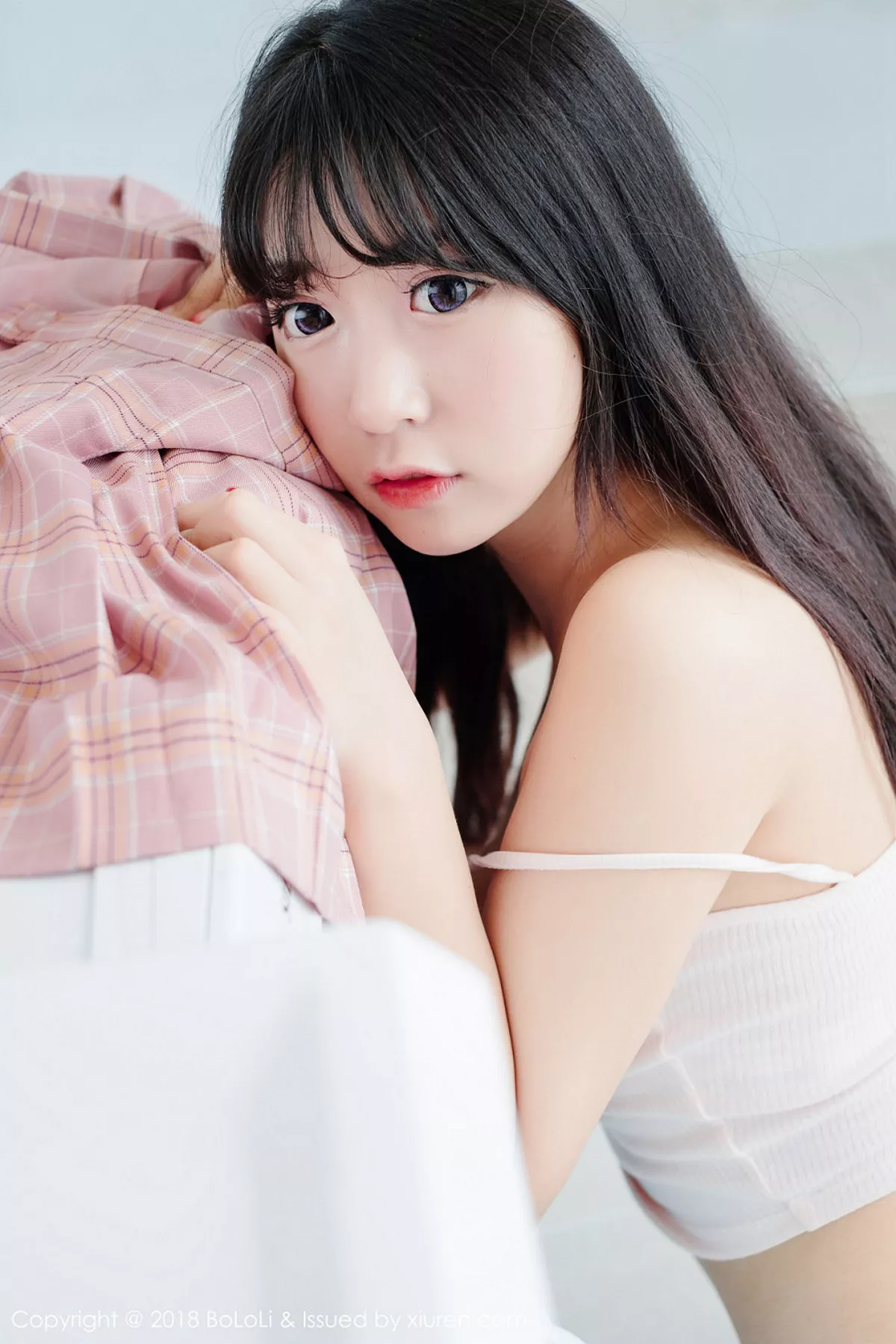 秀人集.com_[BoLoli波萝社]Vol.119_美女主播猫九酱Sakura粉色吊带内衣+三点式内衣私房诱惑写真42P