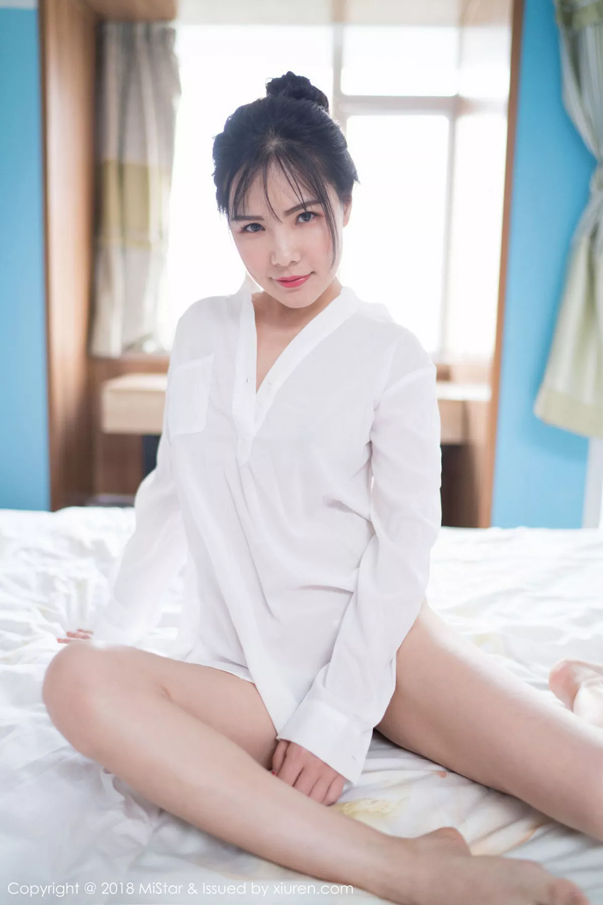 秀人集.com_[MiStar魅妍社]Vol.237_御姐女神丁筱南孔雀色镂空内衣+真空白衬衣撩人诱惑写真39P