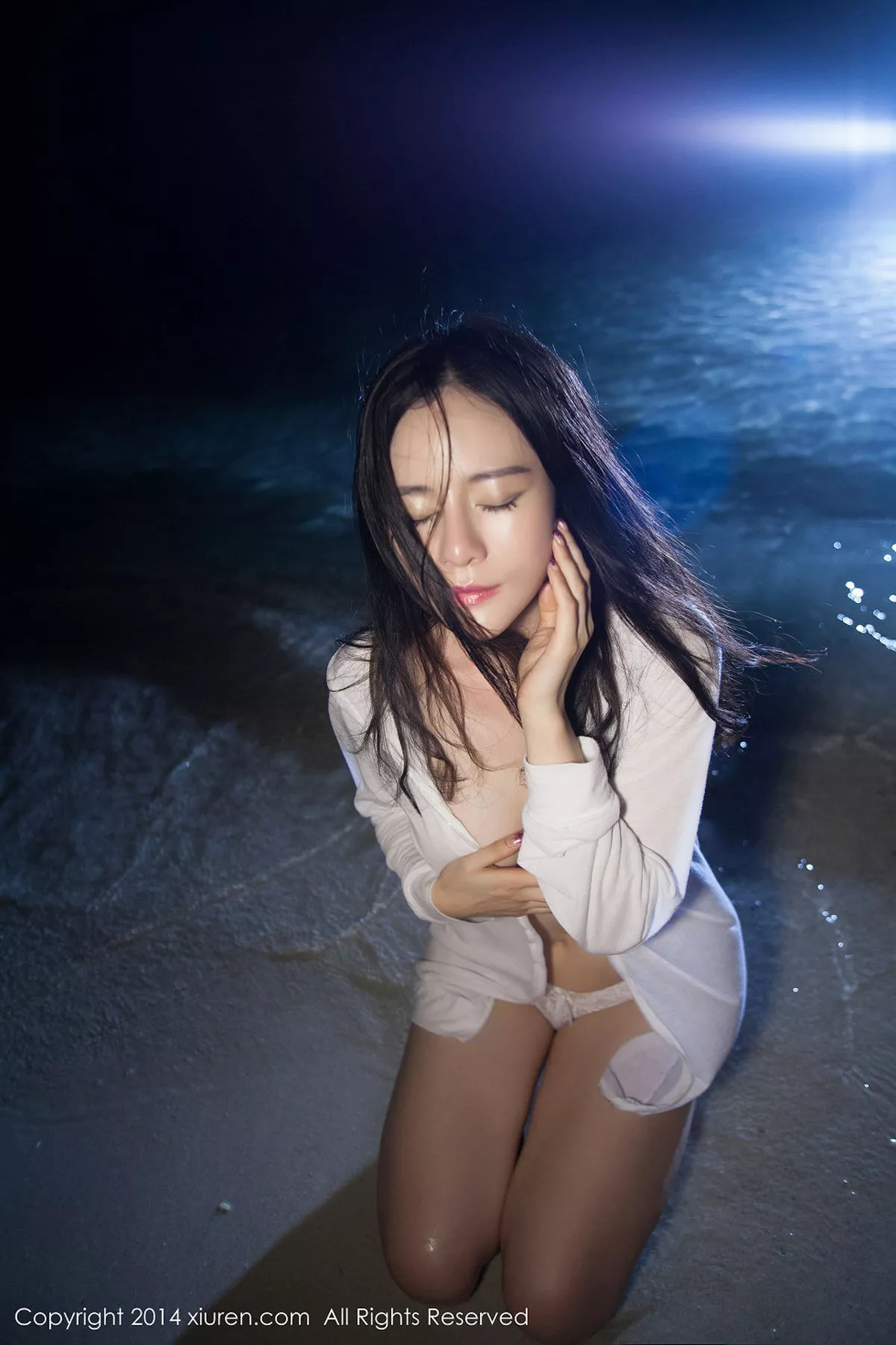 秀人集.com_[XiuRen秀人网]No.088_嫩模Nancy小姿海边水中湿身露半球撩人诱惑写真63P