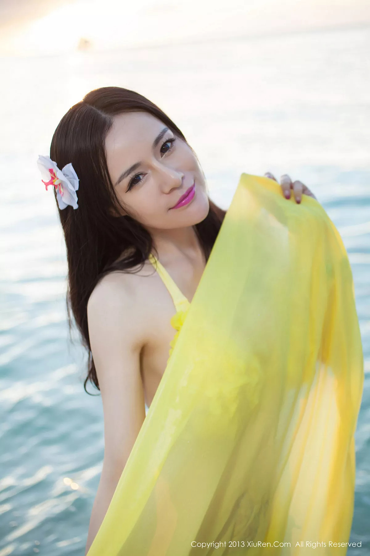 秀人集.com_[XiuRen秀人网]No.069_嫩模nancy小姿白色情趣内衣泳池里湿身诱惑写真73P