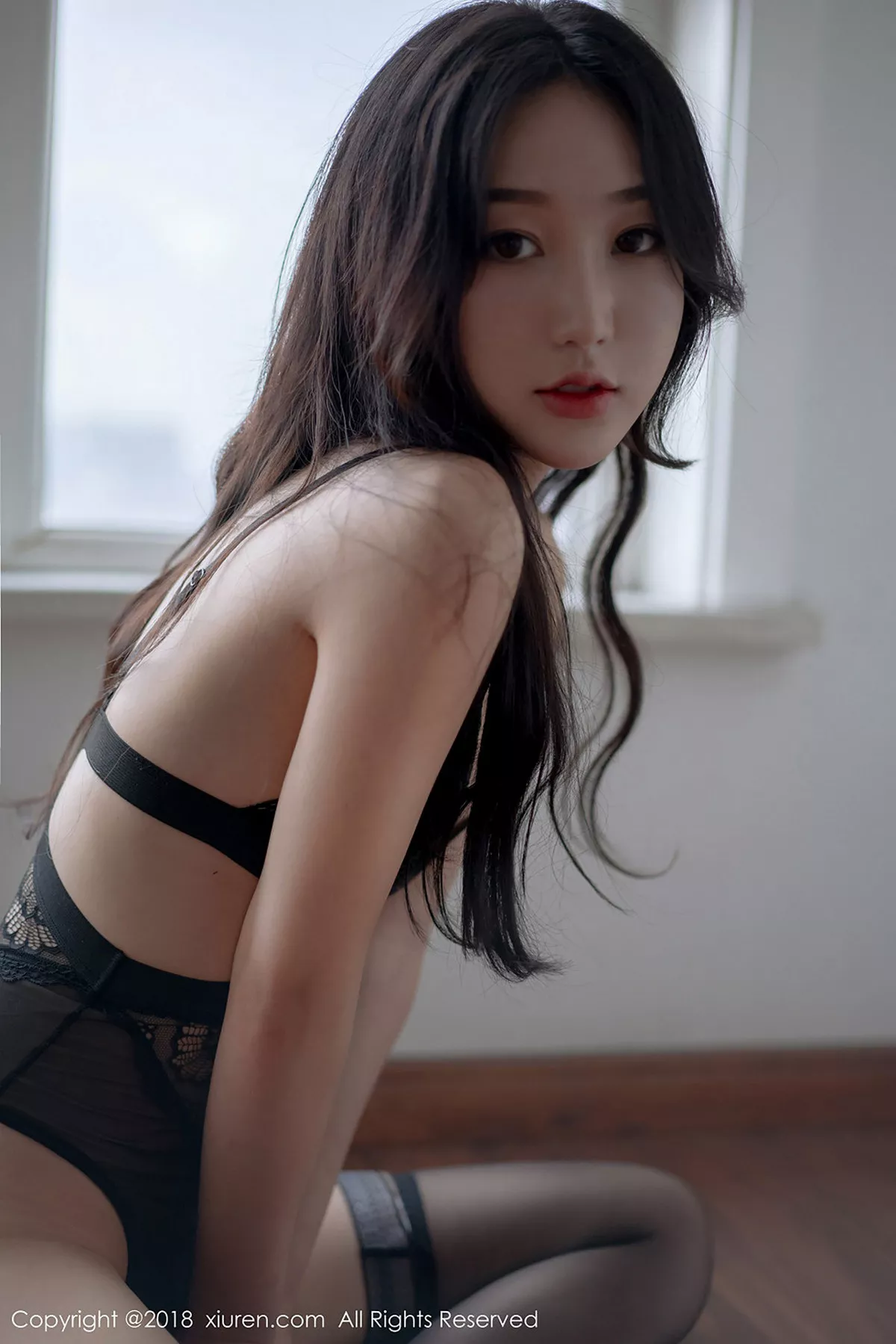 秀人集.com_[XiuRen秀人网]No.1165_嫩模小九月私房黑色情趣内衣配黑丝袜秀完美身材性感写真41P