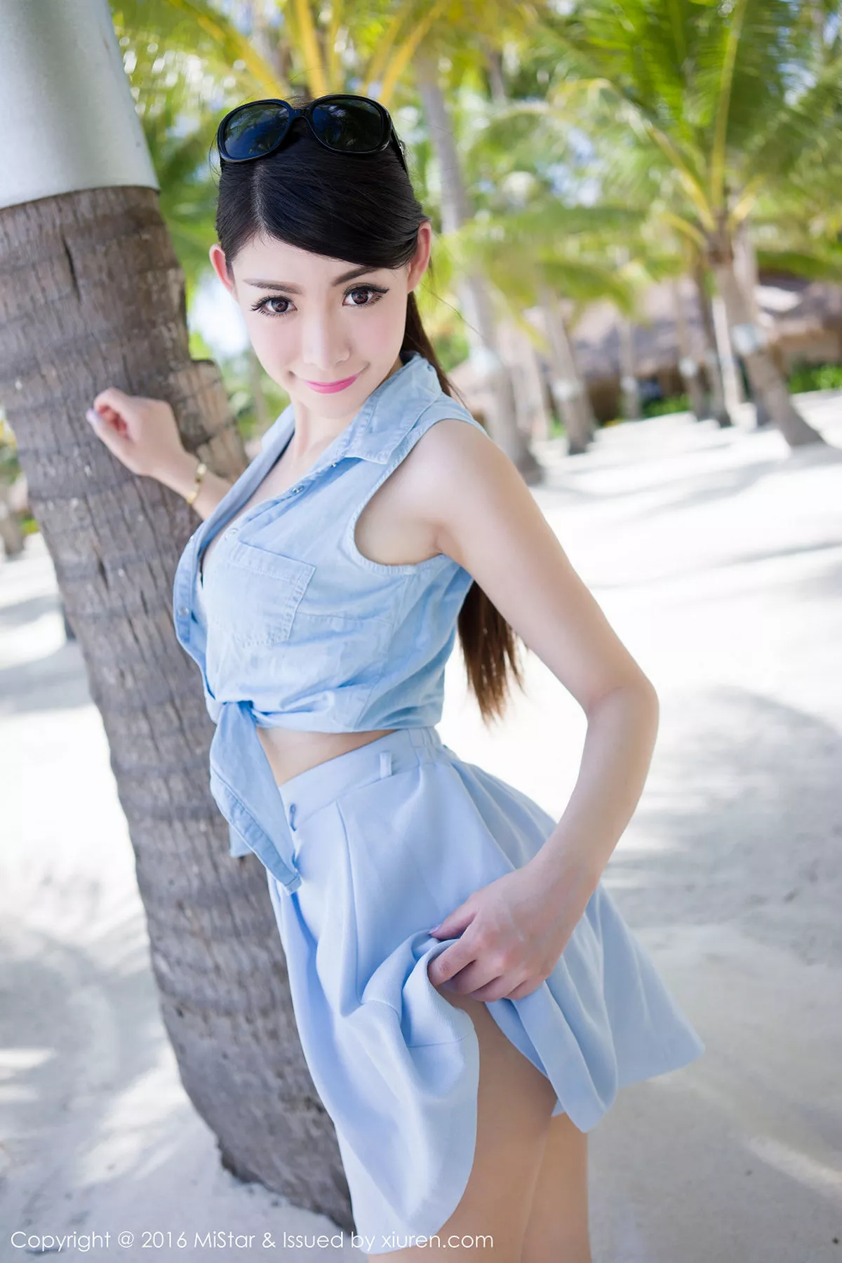 秀人集.com_[MiStar魅妍社]Vol.071_嫩模Mara酱薄荷岛旅拍高腰学生制服露半球诱惑写真60P