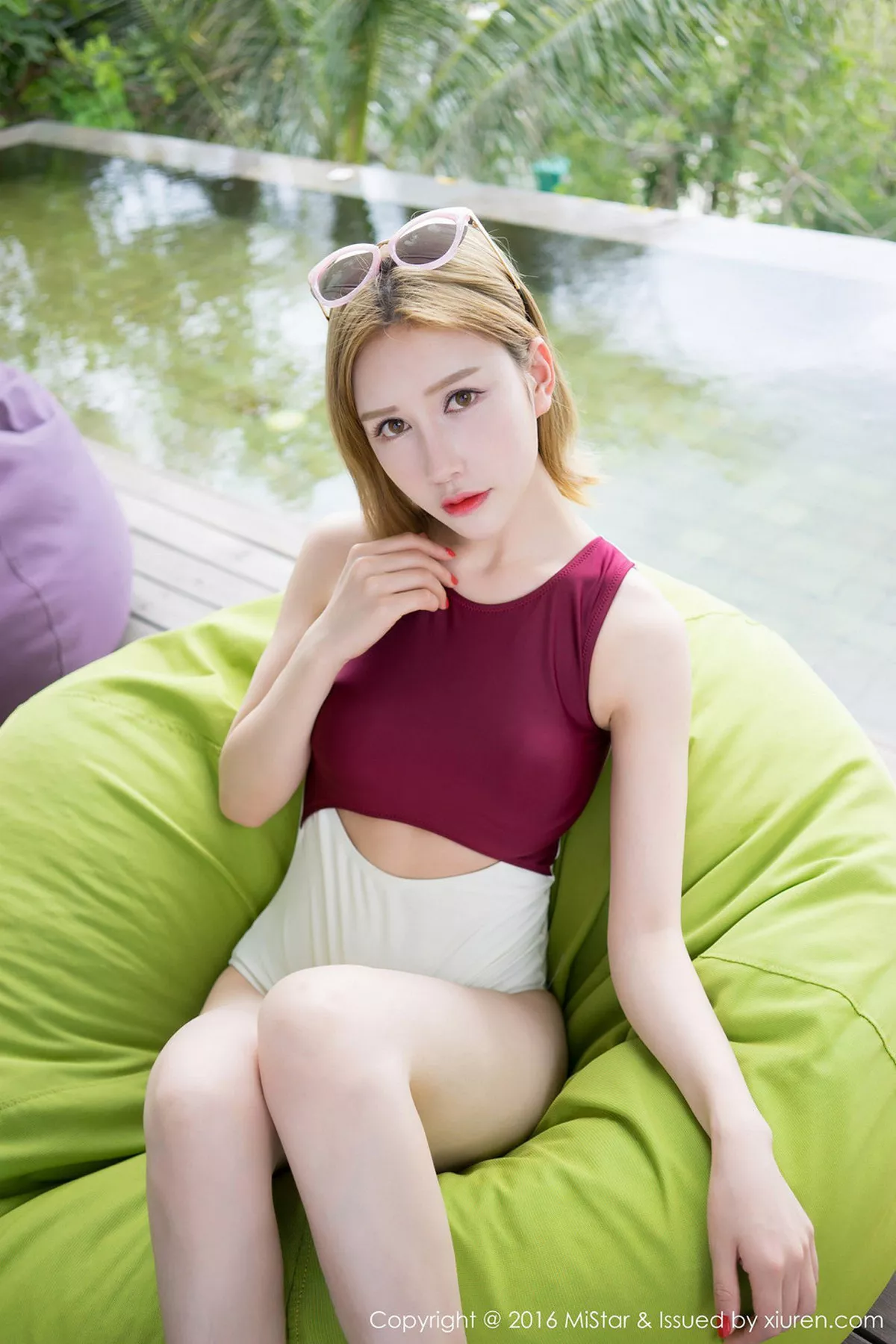 秀人集.com_[MiStar魅妍社]Vol.117_嫩模于姬Una苏梅岛旅拍酒红色比基尼完美身材迷人写真50P