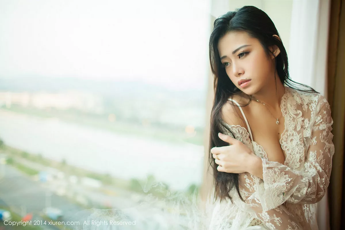 秀人集.com_[XiuRen秀人网]No.161_秀人嫩模luvian本能透明白纱性感内衣系列诱惑写真50P