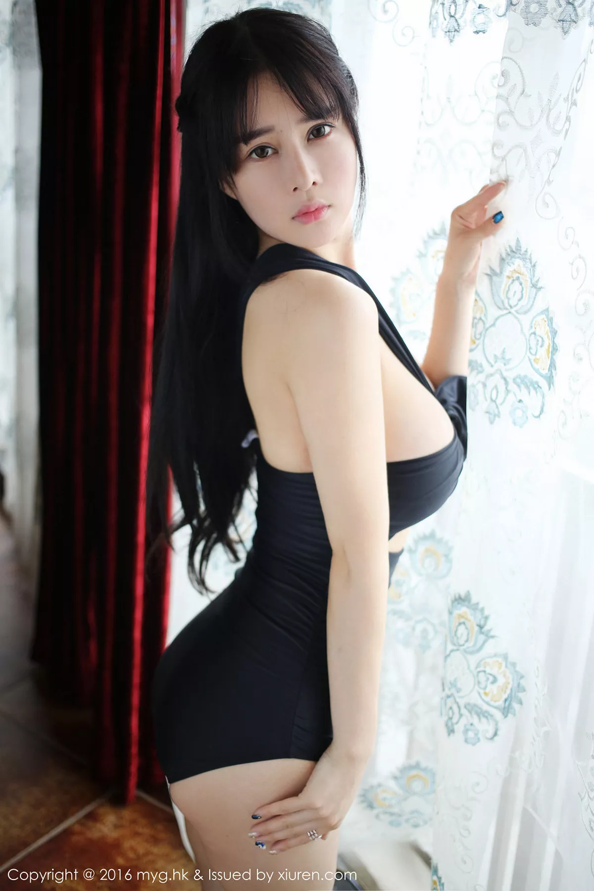 秀人集.com_[MyGirl美媛馆]Vol.216_嫩模王雨纯死库水秀美胸VS蔡文钰Angle黑色性感内衣写真58P