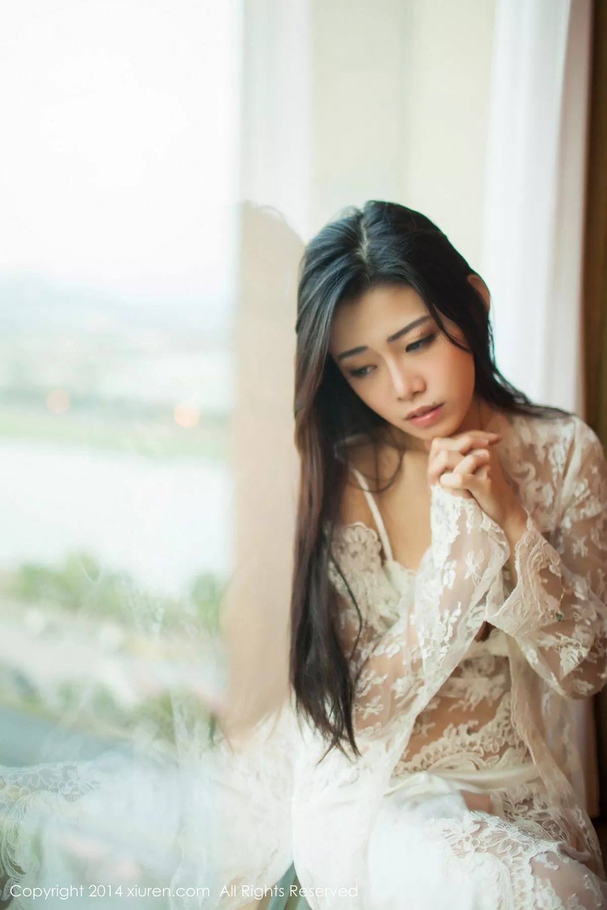 秀人集.com_[XiuRen秀人网]No.161_秀人嫩模luvian本能透明白纱性感内衣系列诱惑写真50P