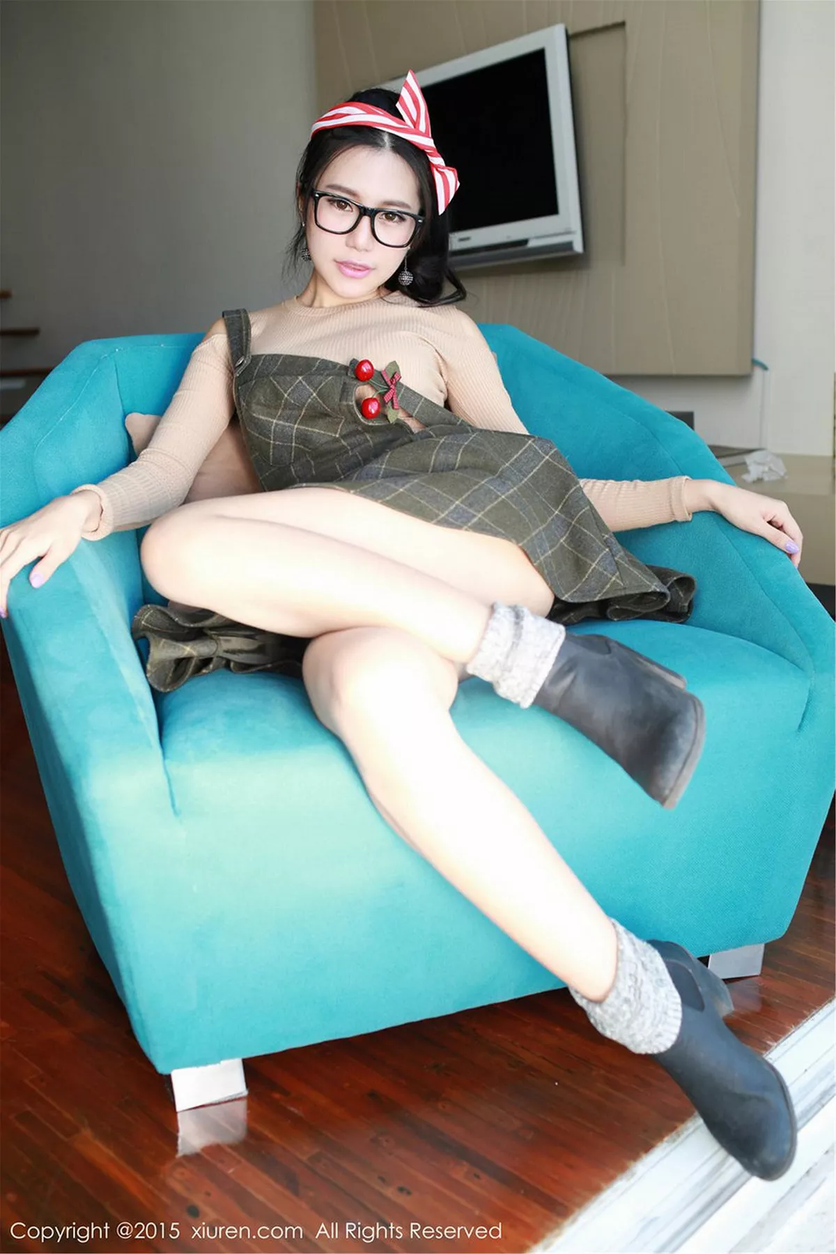 秀人集.com_[XiuRen秀人网]No.267_嫩模绮里嘉ula红色高叉连体内衣秀白嫩美胸诱惑写真57P