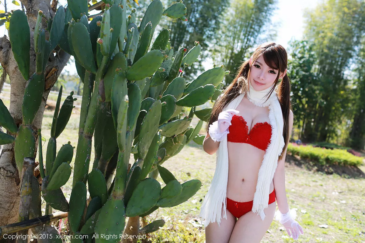 秀人集.com_[XiuRen秀人网]No.307_秀人嫩模MARA醬泰国旅拍户外红色比基尼内衣诱惑写真50P