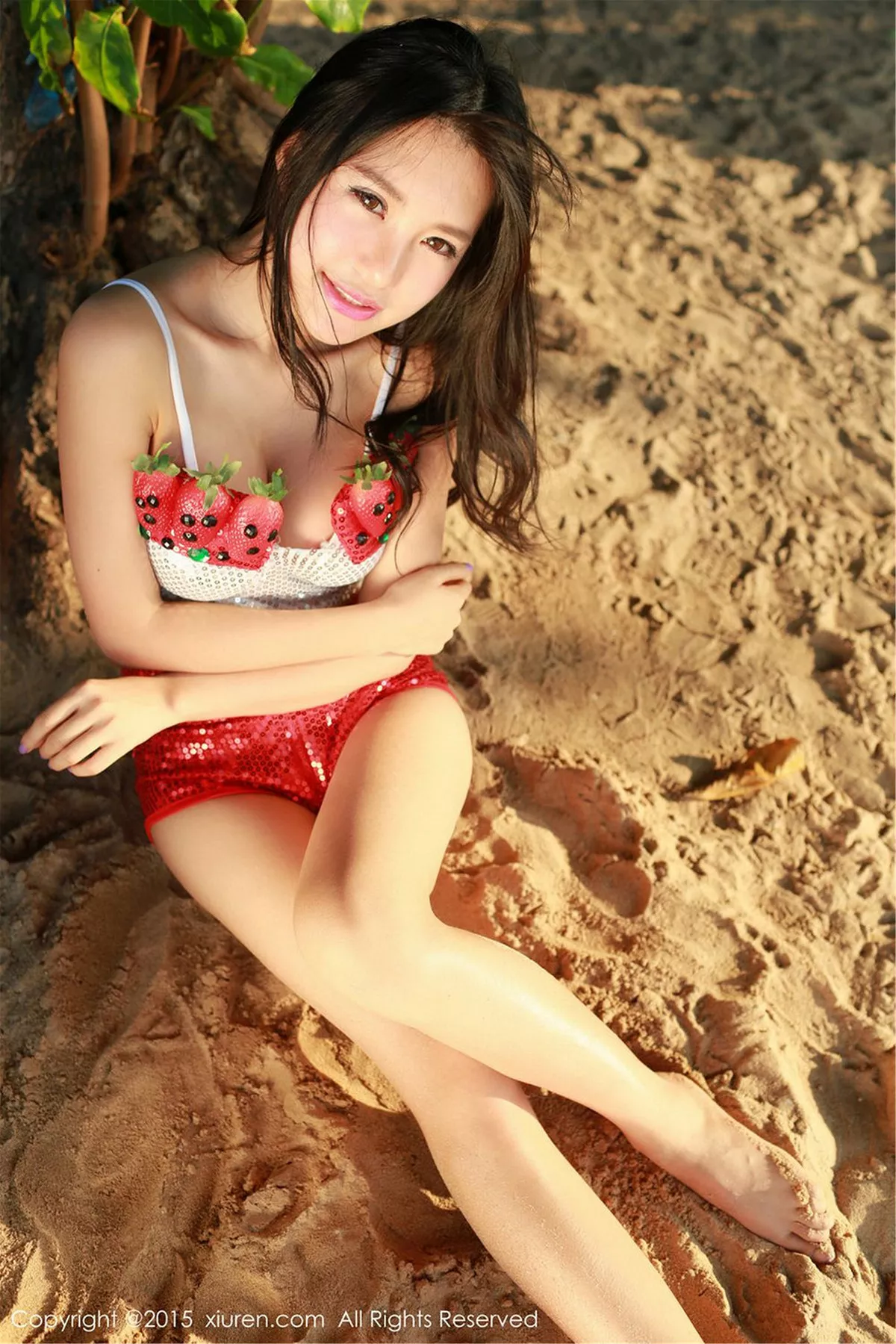 秀人集.com_[XiuRen秀人网]No.267_嫩模绮里嘉ula红色高叉连体内衣秀白嫩美胸诱惑写真57P