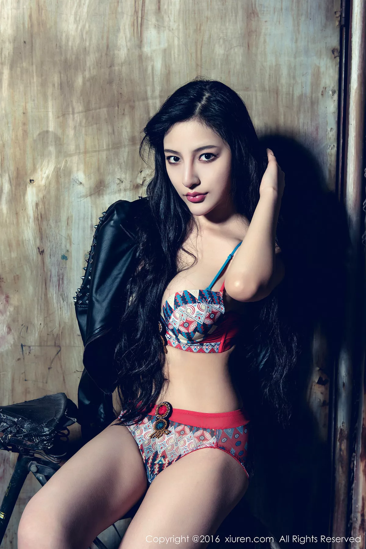 秀人集.com_[XiuRen秀人网]No.626_嫩模UU阿文酒红色情趣肚兜半开秀豪乳极致诱惑写真49P