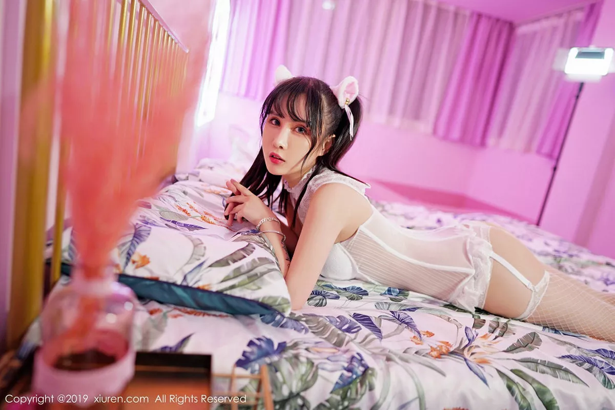 秀人集.com_[XiuRen秀人网]No.1798_嫩模邱淑贝私房床上不知火舞系列+蕾丝内衣惹火诱惑写真40P