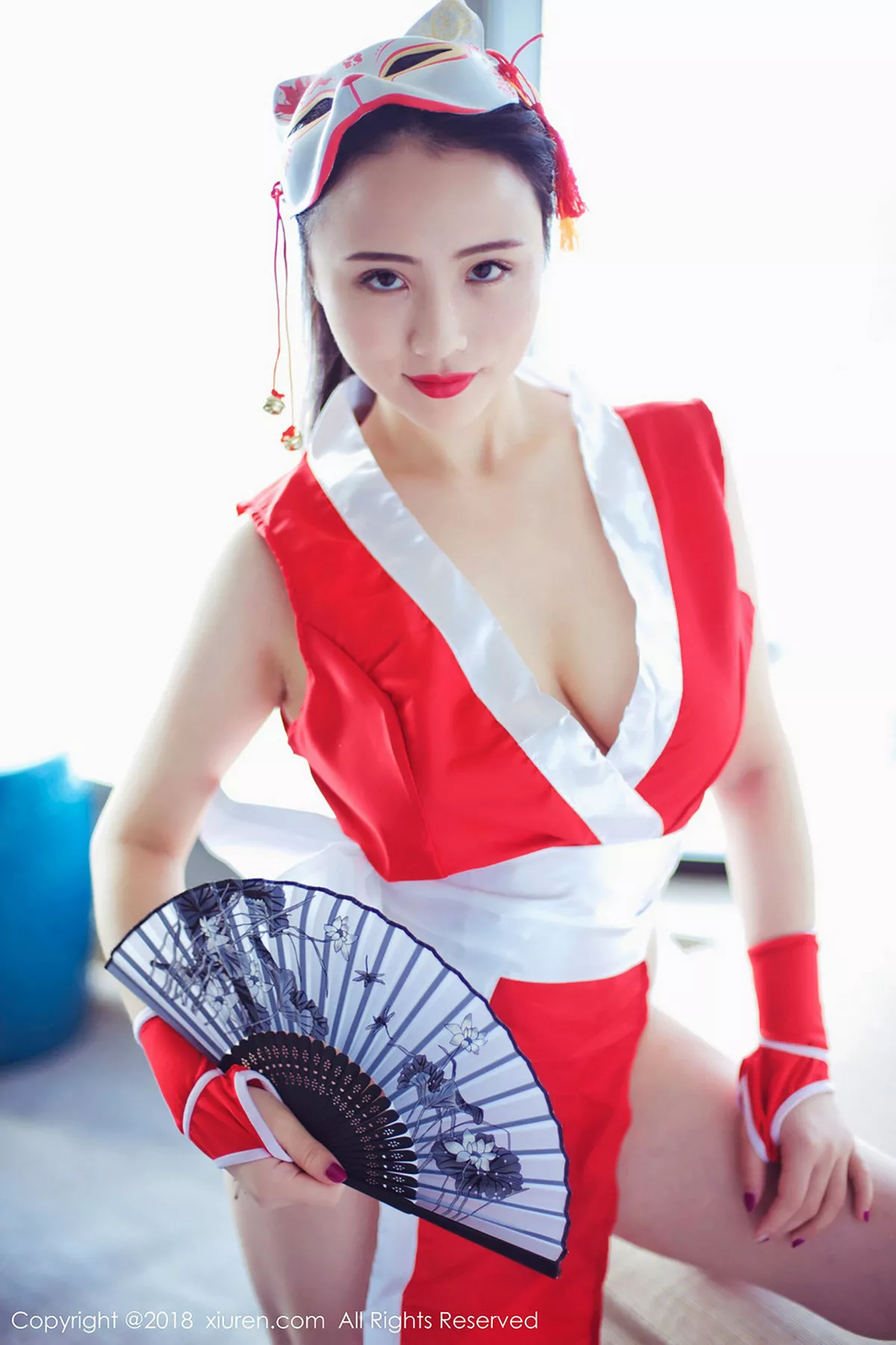 秀人集.com_[XiuRen秀人网]No.1294_豪乳嫩模瑞瑞ruirui私房红色不知火舞系列秀美乳诱惑写真47P