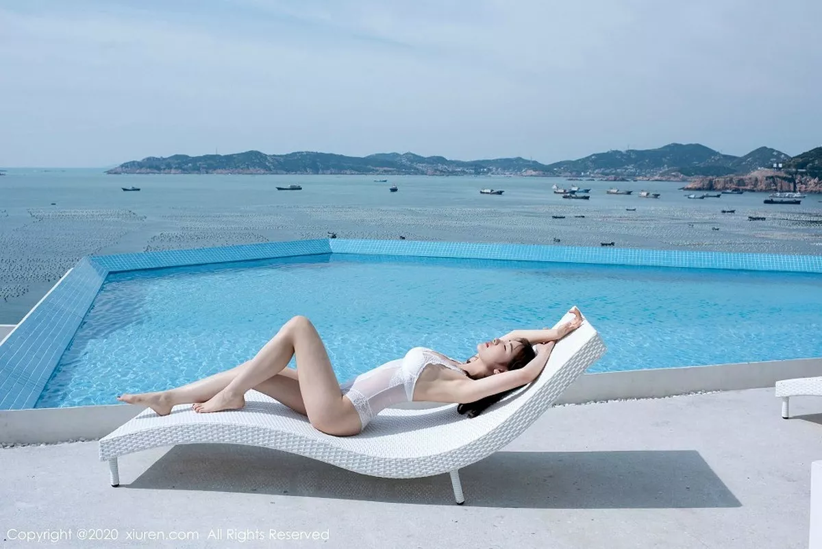 秀人集.com_[XiuRen秀人网]No.1998_嫩模沈梦瑶户外泳池性感白色蕾丝比基尼秀完美身材诱惑写真40P