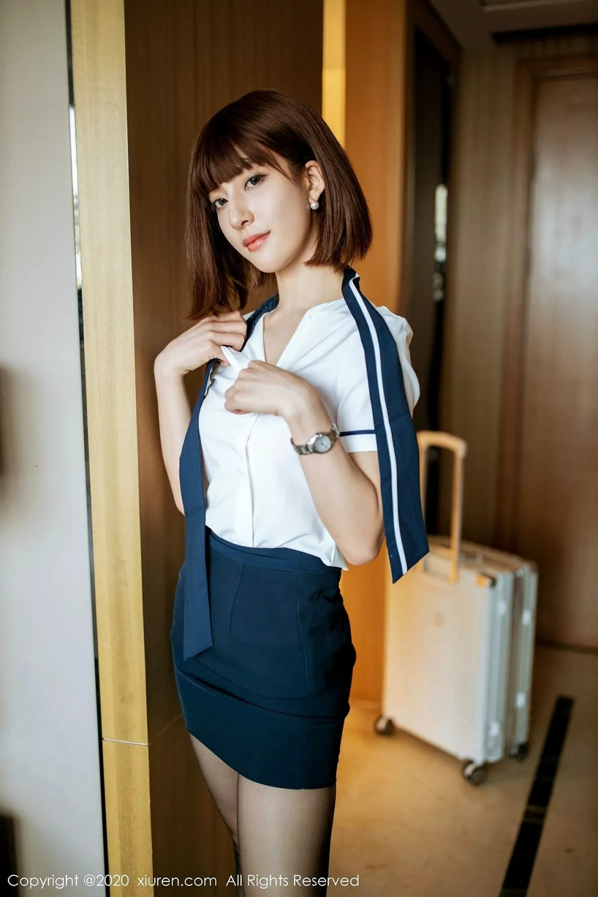 秀人集.com_[XiuRen秀人网]No.2082_嫩模林文文yooki私房空乘制服下性感红色内衣配黑丝袜诱惑写真62P