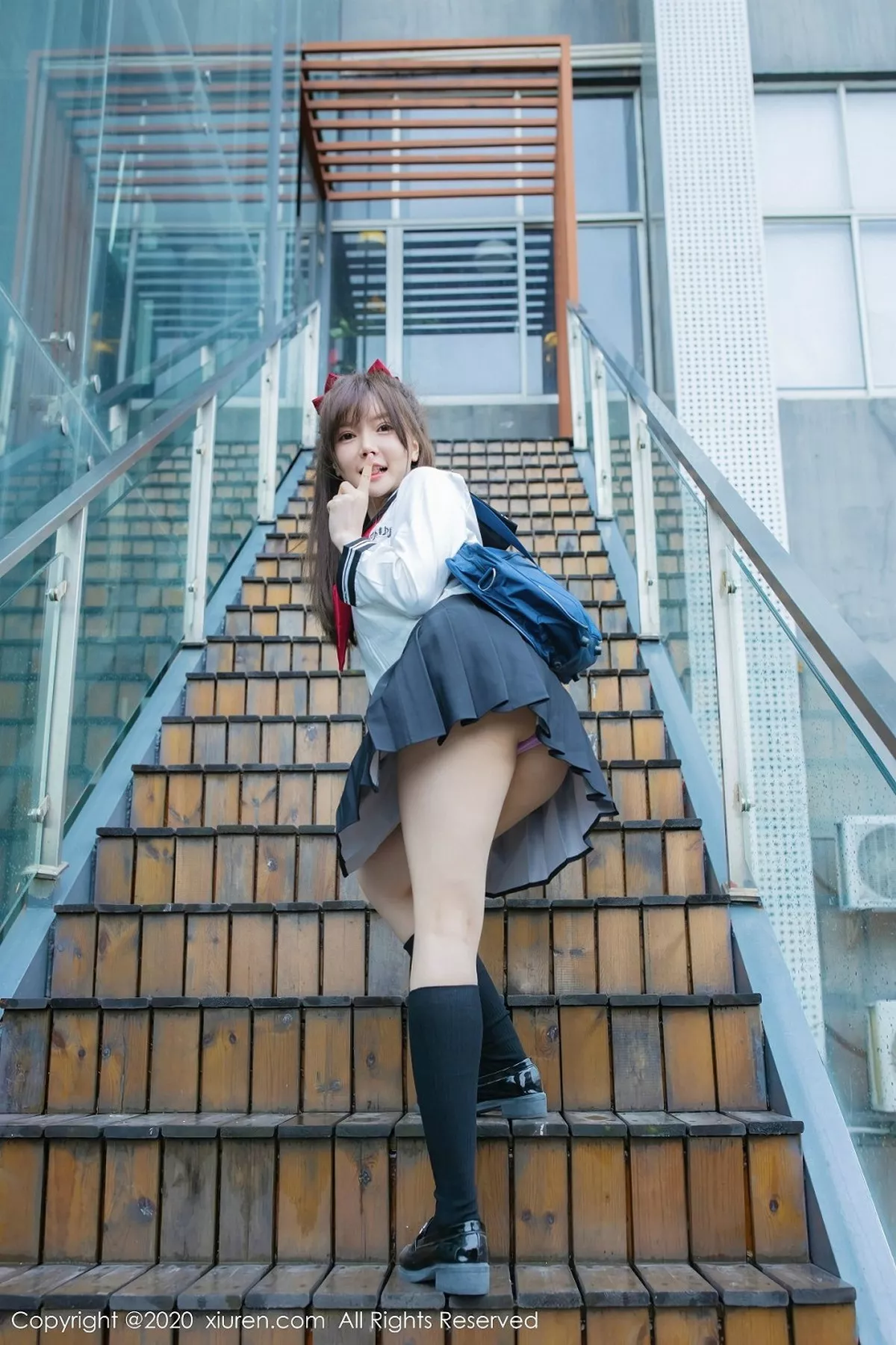 秀人集.com_[XiuRen秀人网]No.2193_嫩模糯美子Mini性感学生服主题真空露傲人豪乳极致诱惑写真50P