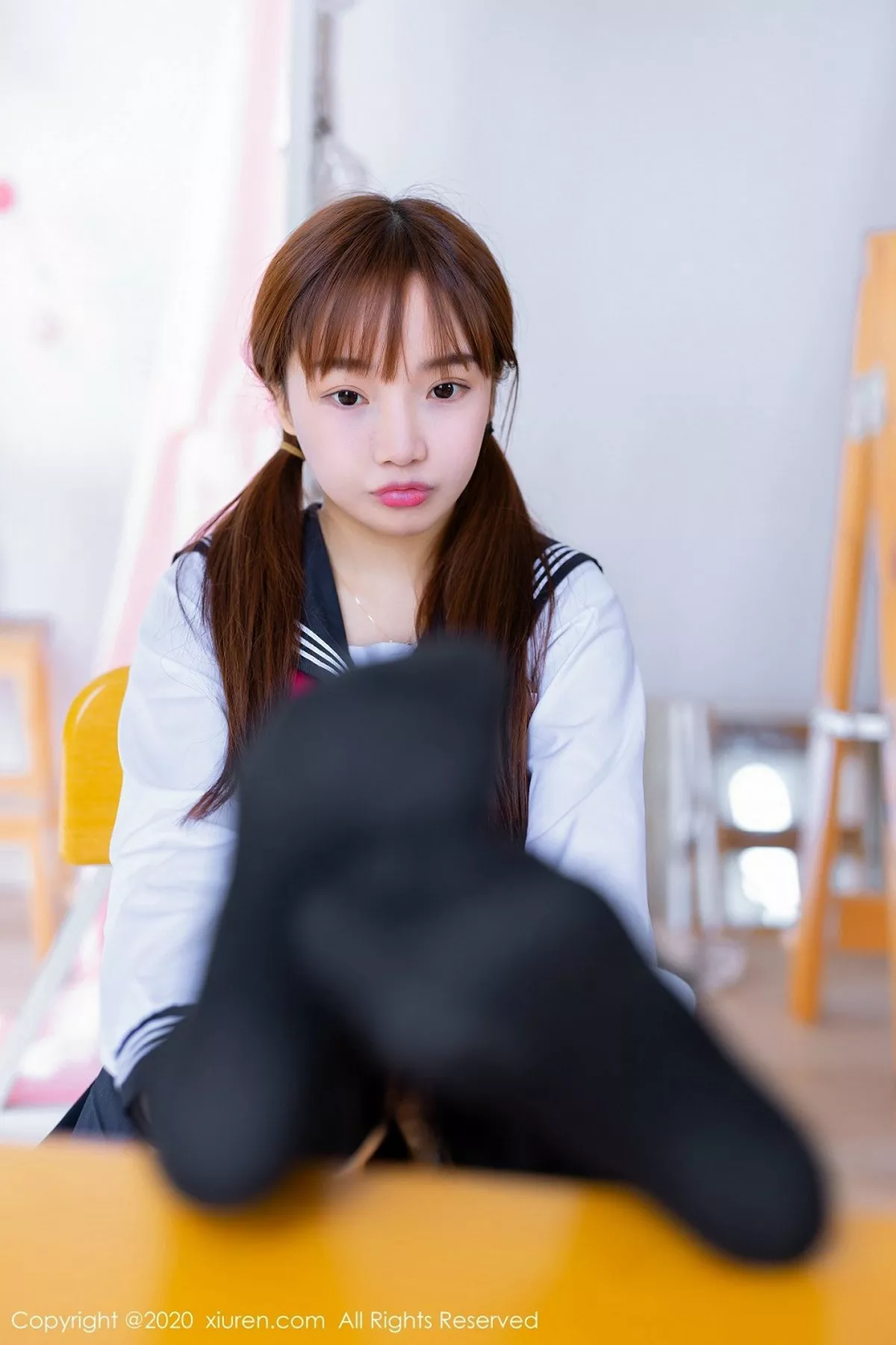 秀人集.com_[XiuRen秀人网]No.2196_嫩模团团子_una经典JK制服配黑色丁字裤秀翘臀撩人诱惑写真59P