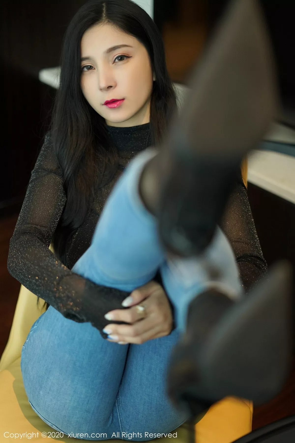 秀人集.com_[XiuRen秀人网]No.2386_嫩模小蛮妖Yummy私房牛仔裤半脱露超薄黑丝裤袜秀翘臀诱惑写真67P