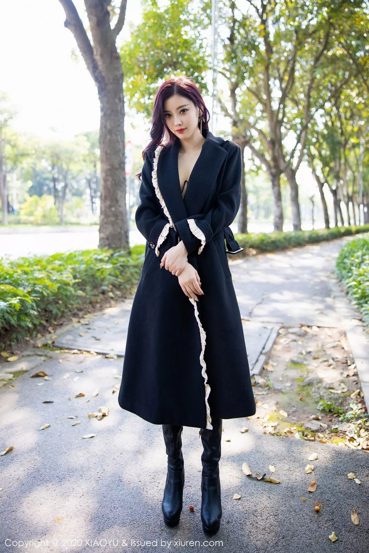 秀人集.com_[XiaoYu画语界]Vol.338_女神杨晨晨sugar性感车拍主题飒爽皮衣配黑丝渔网诱惑写真89P