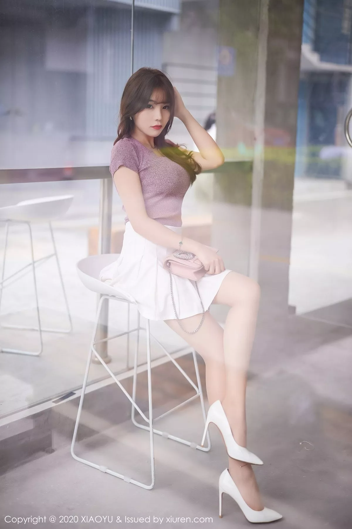 秀人集.com_[XiaoYu画语界]Vol.344_女神芝芝Booty街拍系列时尚粉红紧身运动衣完美诱惑写真101P