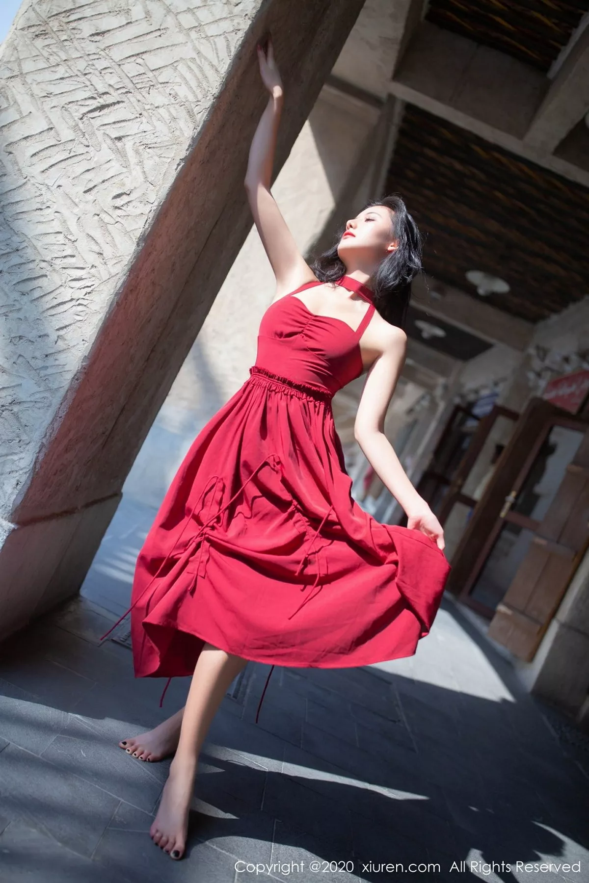 秀人集.com_[XiuRen秀人网]No.2468_嫩模就是阿朱啊私房性感红色长裙半脱真空露豪乳翘臀诱惑写真68P