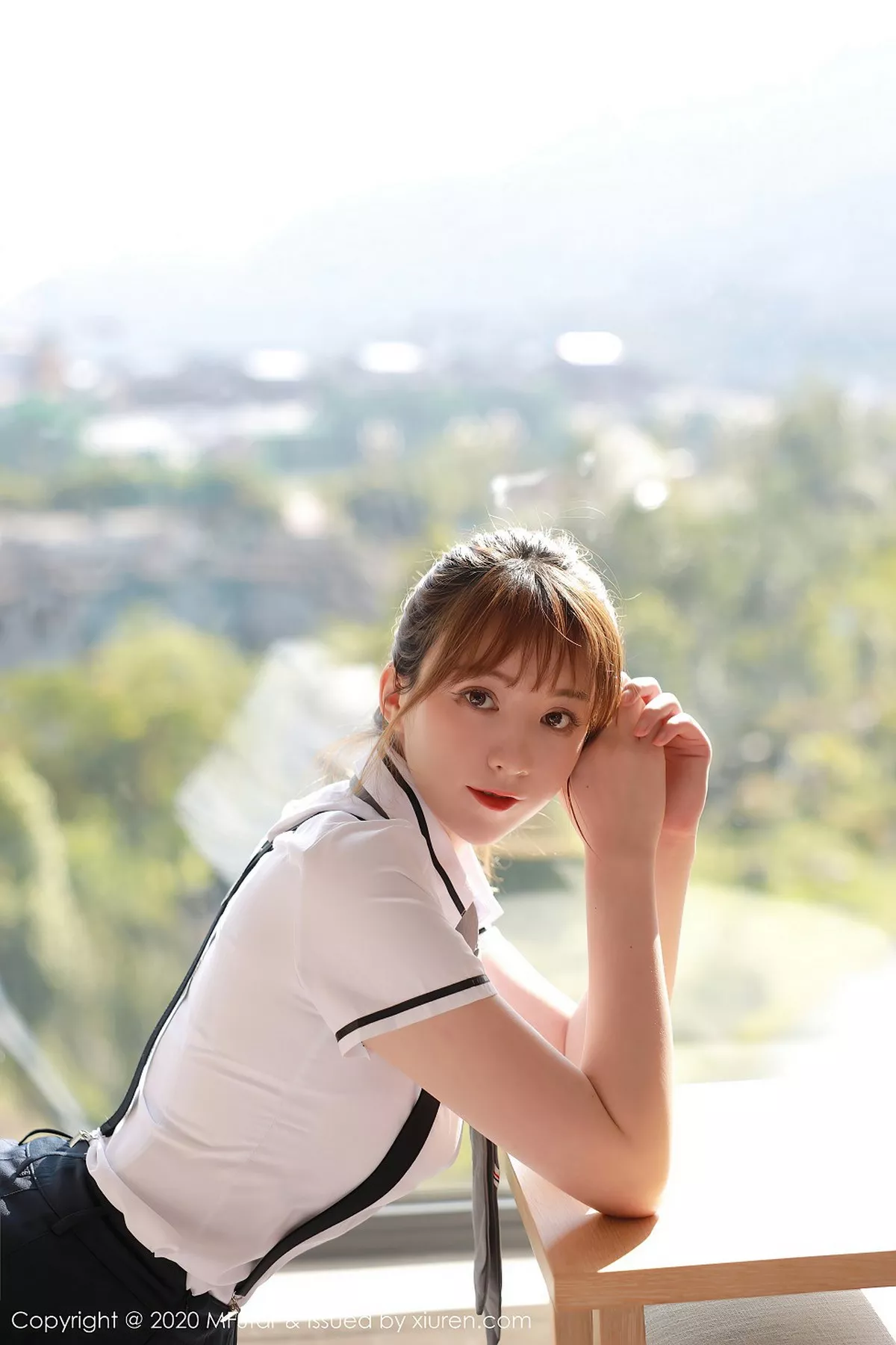 秀人集.com_[MFStar模范学院]Vol.390_嫩模yoo优优四川旅拍学院风校服主题半脱露性感内衣写真67P