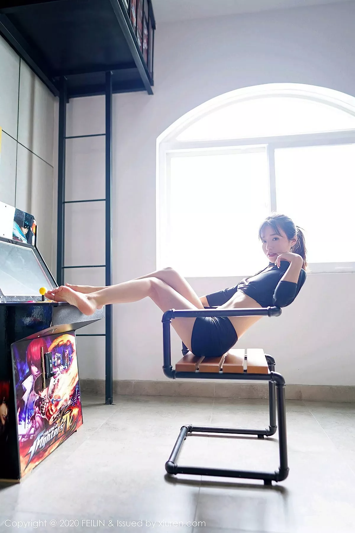 秀人集.com_[FeiLin嗲囡囡]VOL.339_嫩模仓井优香私房俏皮猫耳装+性感黑色内衣极致魅惑写真43P