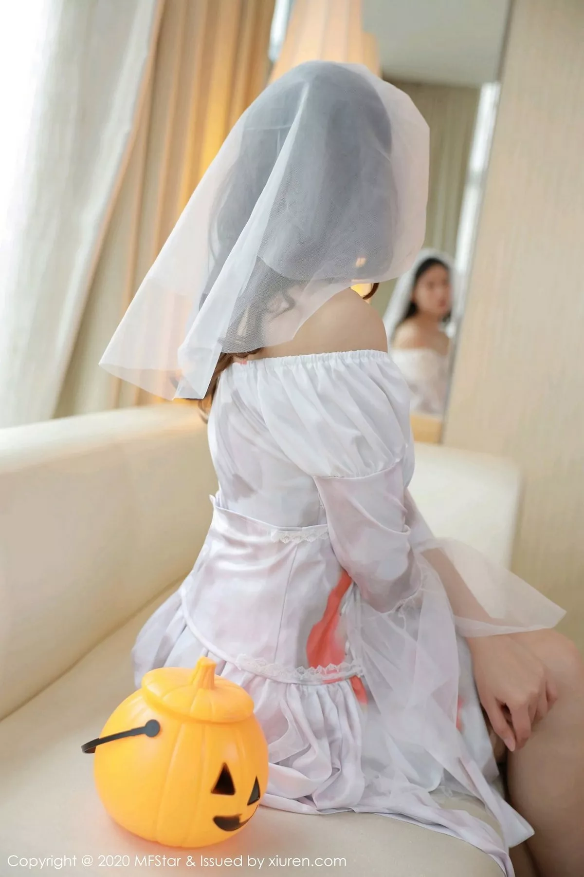 秀人集.com_[MFStar模范学院]Vol.408_嫩模方子萱万圣节鬼新娘主题撩裙露蕾丝内裤诱惑写真61P