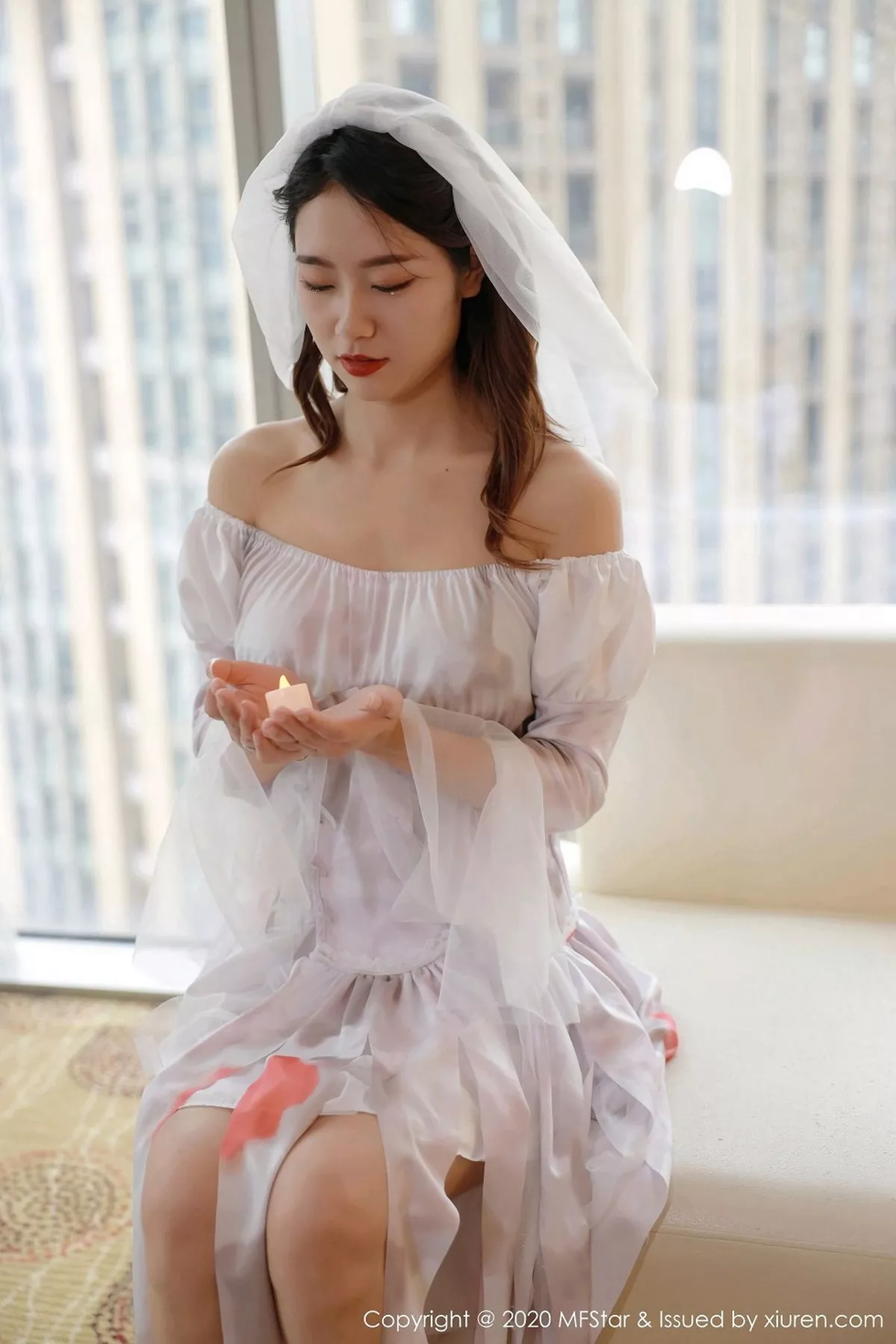 秀人集.com_[MFStar模范学院]Vol.408_嫩模方子萱万圣节鬼新娘主题撩裙露蕾丝内裤诱惑写真61P